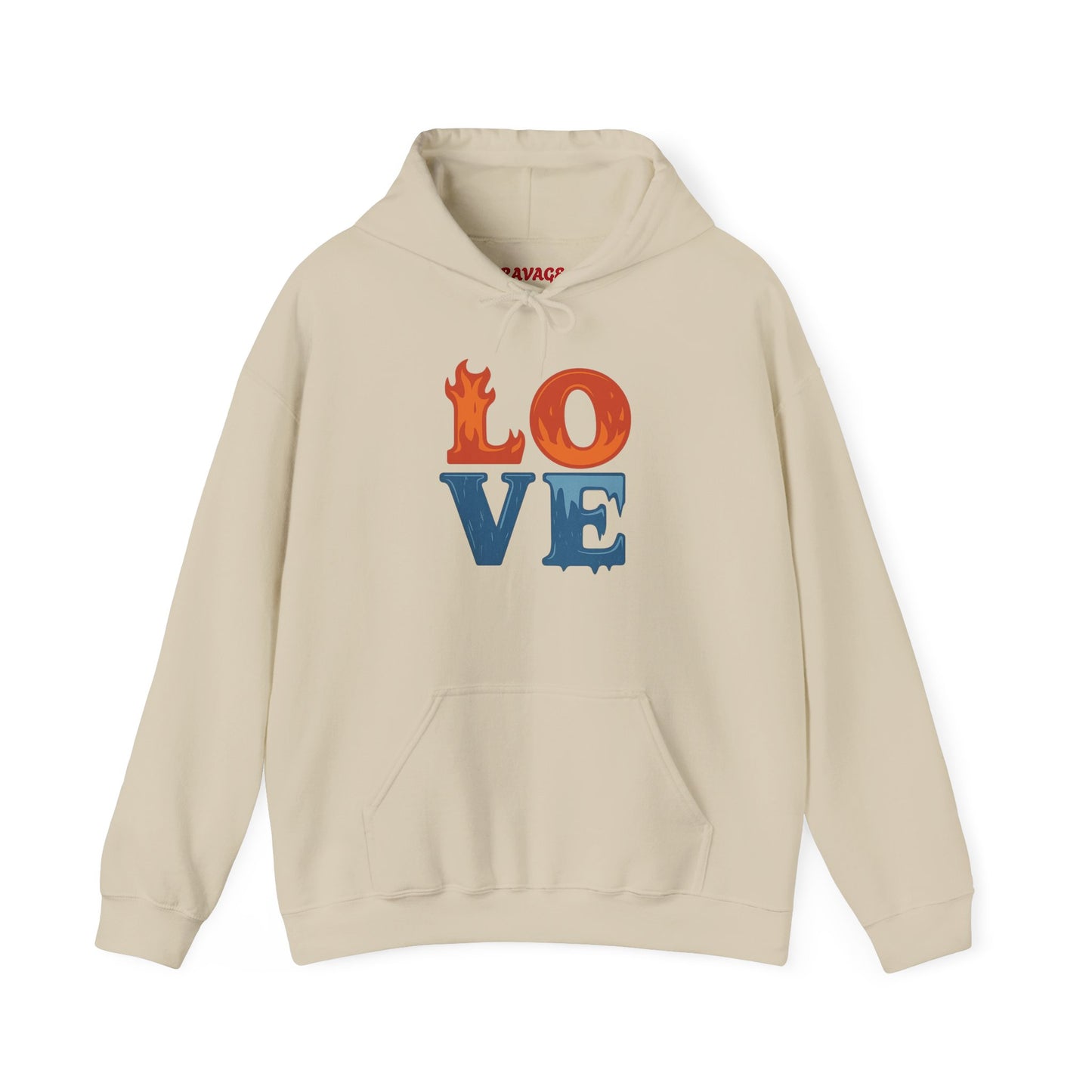 Unisex Hooded Sweatshirt with 'LOVE' Design - Cozy Gift for Friends, Valentine's Day, Casual Wear, Relaxation, Everyday Use