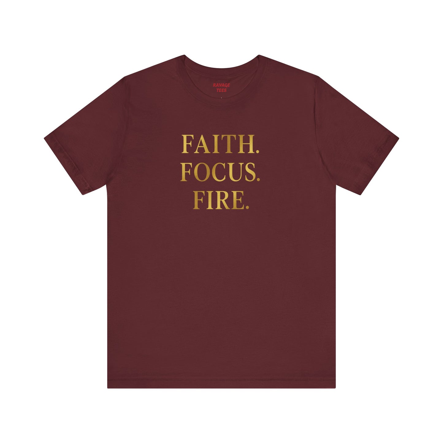 Faith Focus Fire T-Shirt | Inspirational Christian Apparel, Motivational Unisex Tee, Casual Everyday Wear, Holiday & Celebration Gift