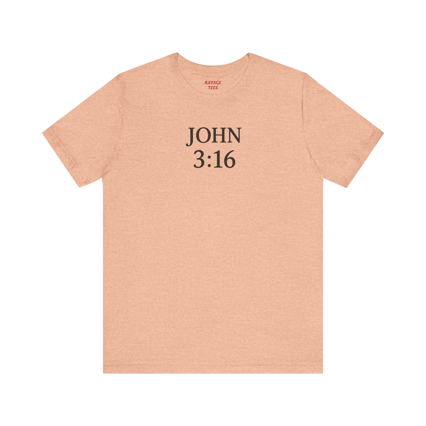 **JOHN 3:16 Faith-Inspired Unisex Tee – Christian Scripture T-Shirt, Religious Apparel, Inspirational Gift, Bible Verse Faith Shirt**