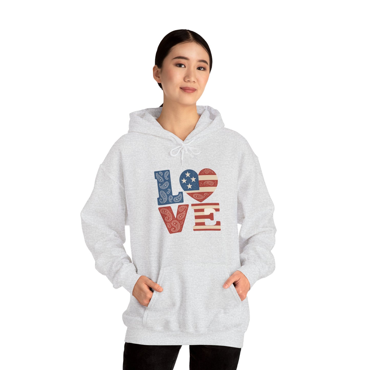 Unisex Hooded Sweatshirt with 'LOVE' Design - Cozy Gift for Friends, Valentine's Day, Casual Wear, Relaxation, Everyday Use