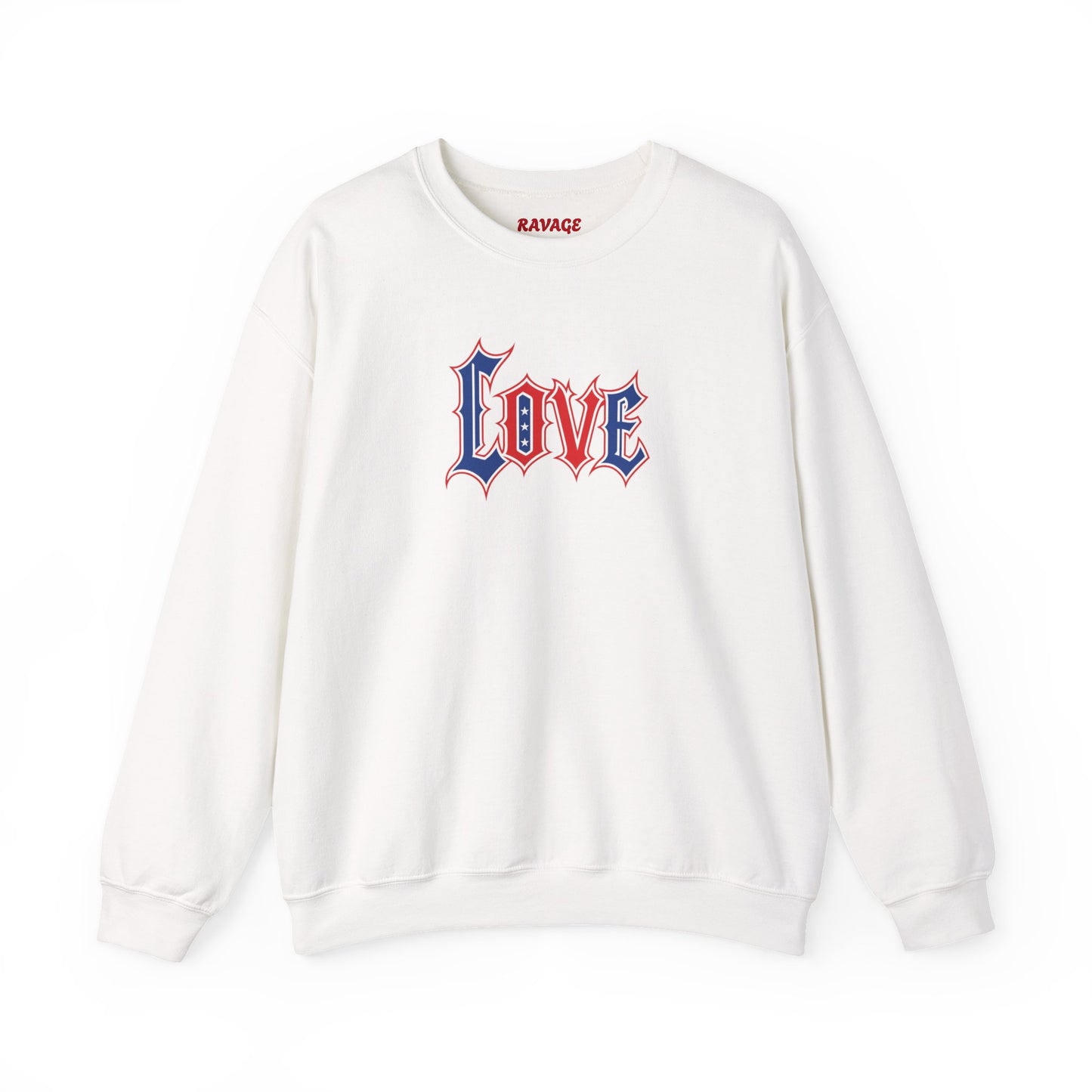 Patriotic Love Sweatshirt | Unisex Crewneck, Cozy Top for Celebrations, Gifts, Independence Day, Casual Style, Everyday Comfort