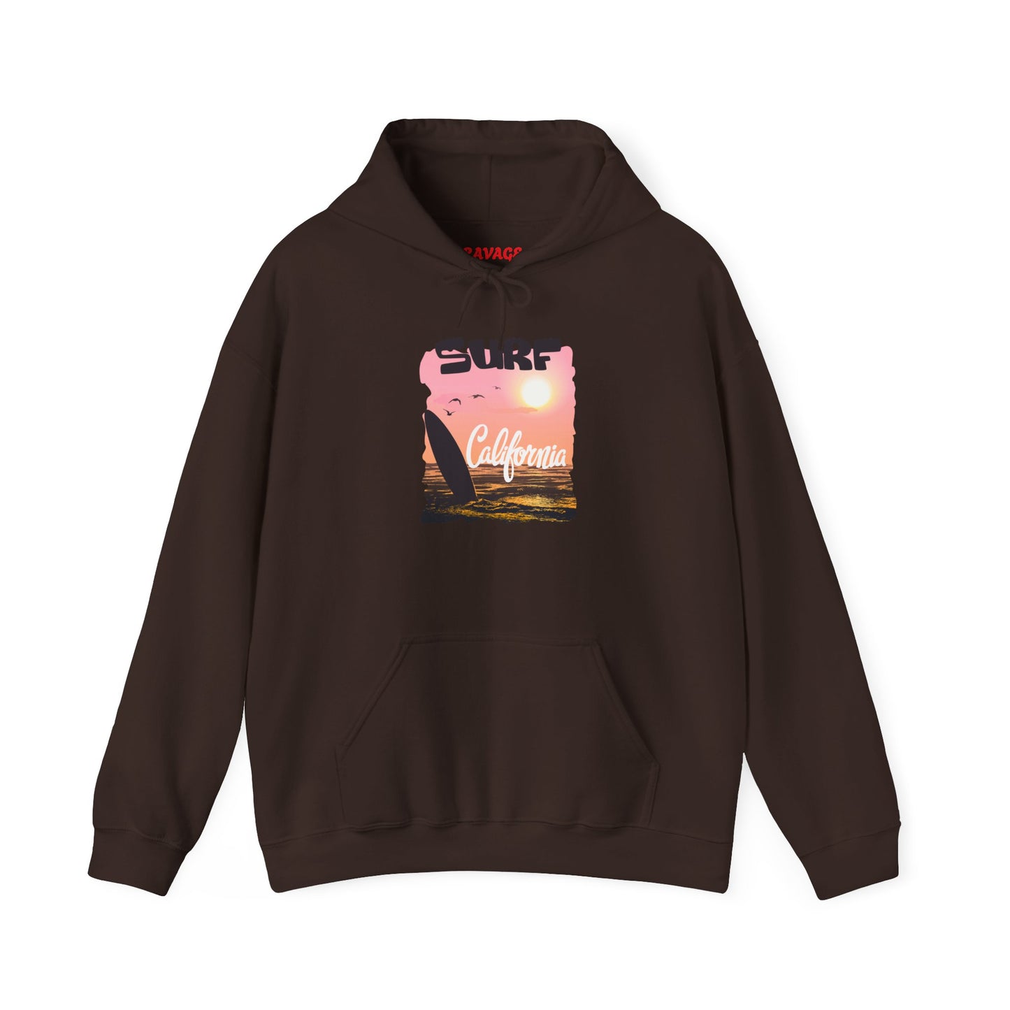 Surf California Hoodie – Relaxed Vibe for Beach Lovers, Perfect for Summer, Gift for Surfers, Comfortable Surfing Apparel, Unisex Sweatshirt