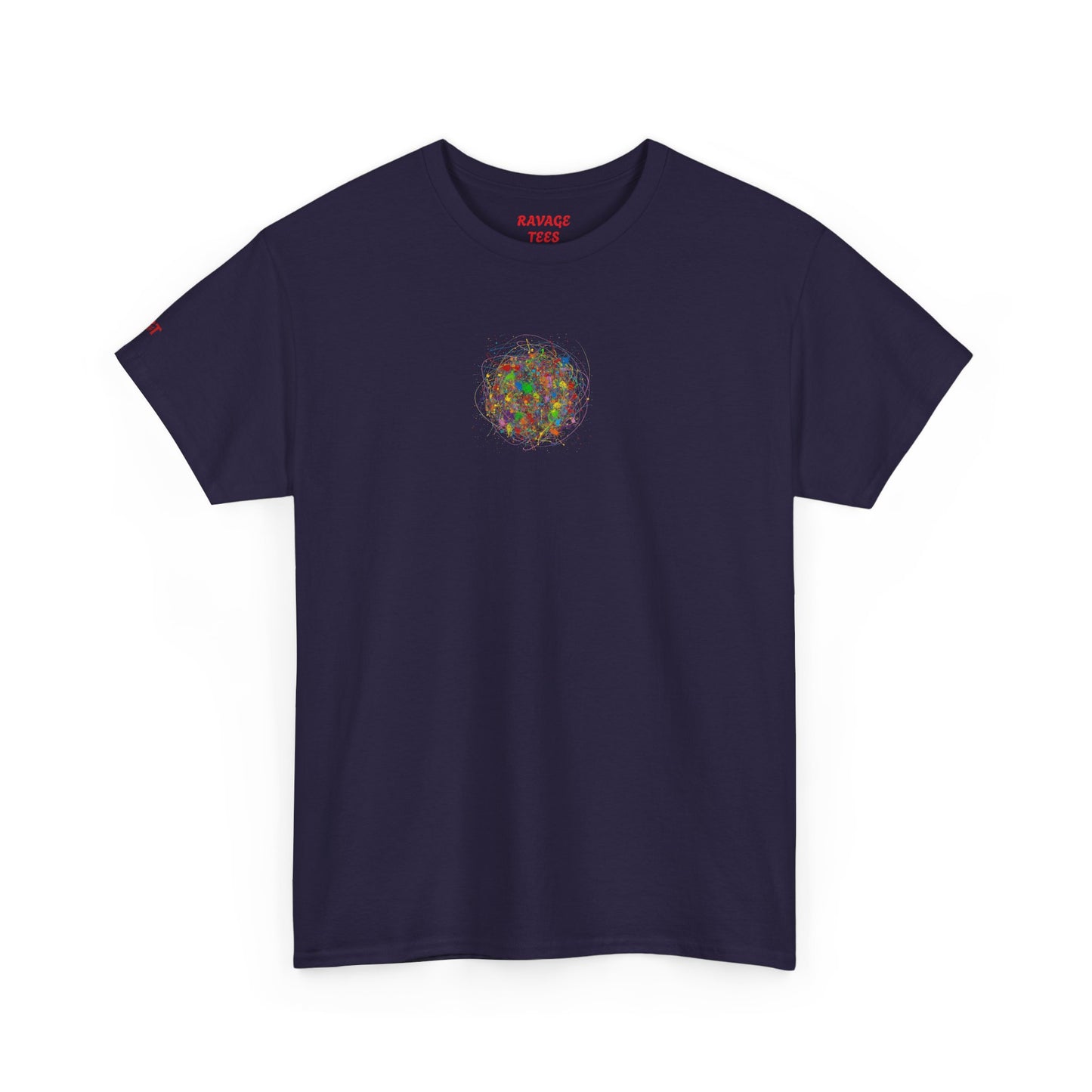 Dynamic Chaos Graphic Tee - Unisex Heavy Cotton T-Shirt, Casual Style