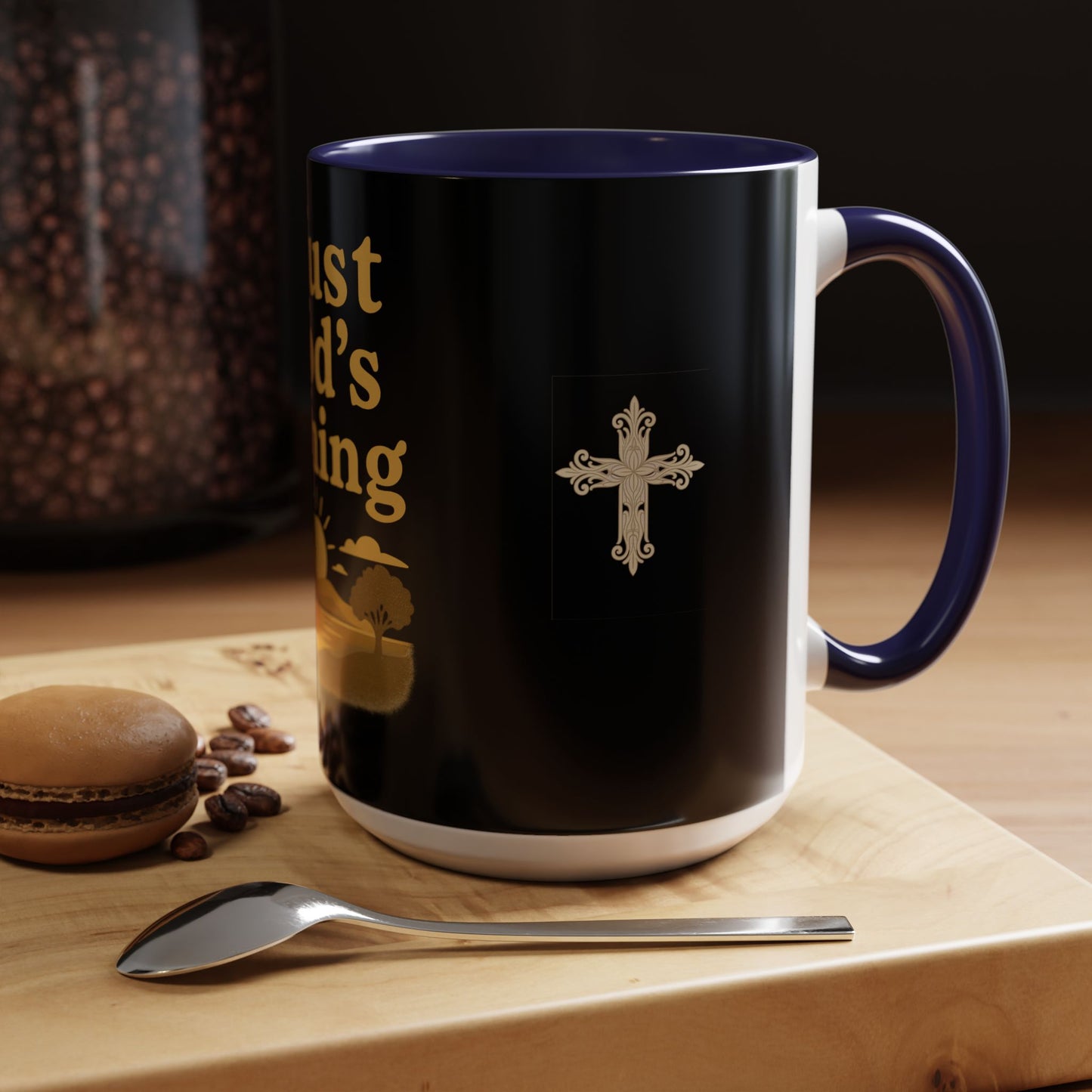 Trust God's Timing Christian Coffee Mug – Inspirational Accent Cup (11oz & 15oz), Faith-Based Gift for Coffee & Tea Lovers