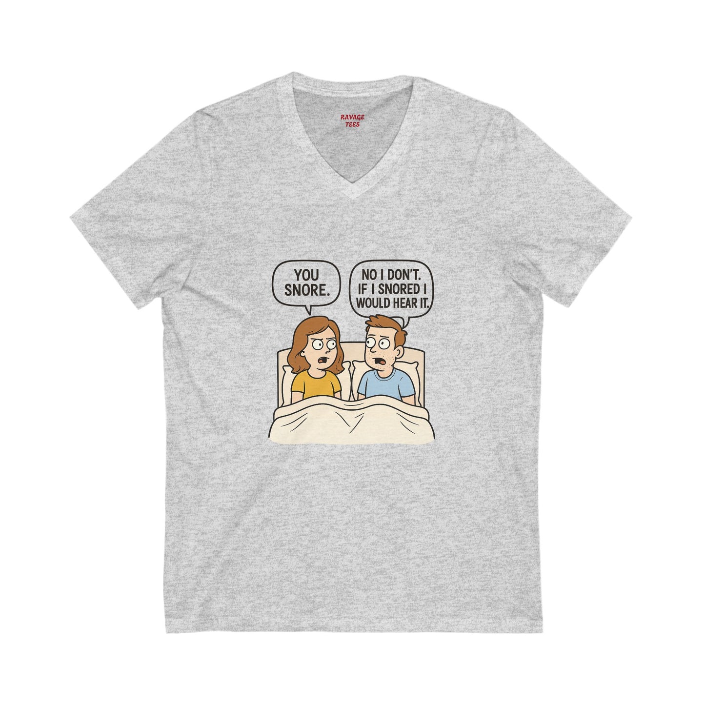Unisex Comfortable T-Shirt, Humorous Sleepwear, Gift for Couples, Quirky Bedtime Shirt, Relationship Humor