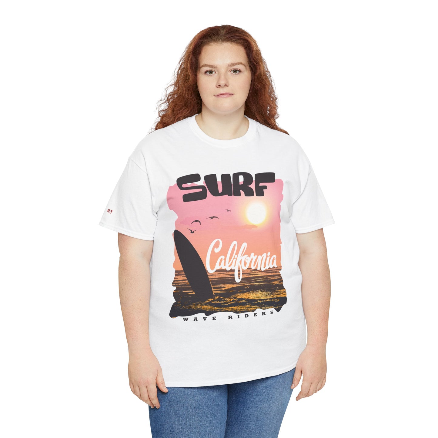 Surf California Suns Unisex Heavy Cotton Teet T-Shirt | Wave Riders Graphic Tee | Ravage Tees Beach & Surf Collection