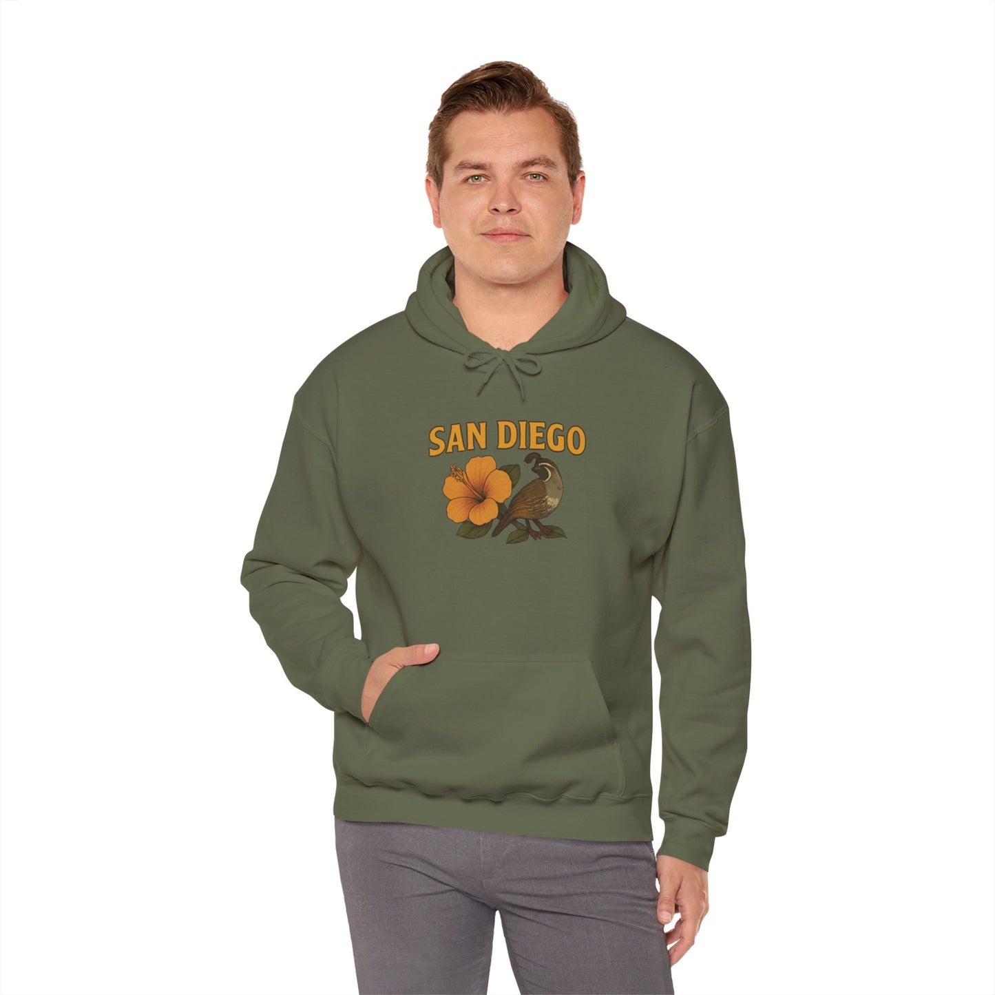 SAN DIEGO Unisex Hoodie – Cozy Sweatshirt, Casual Travel Souvenir, Relaxed Streetwear Gift for Nature & City Lovers