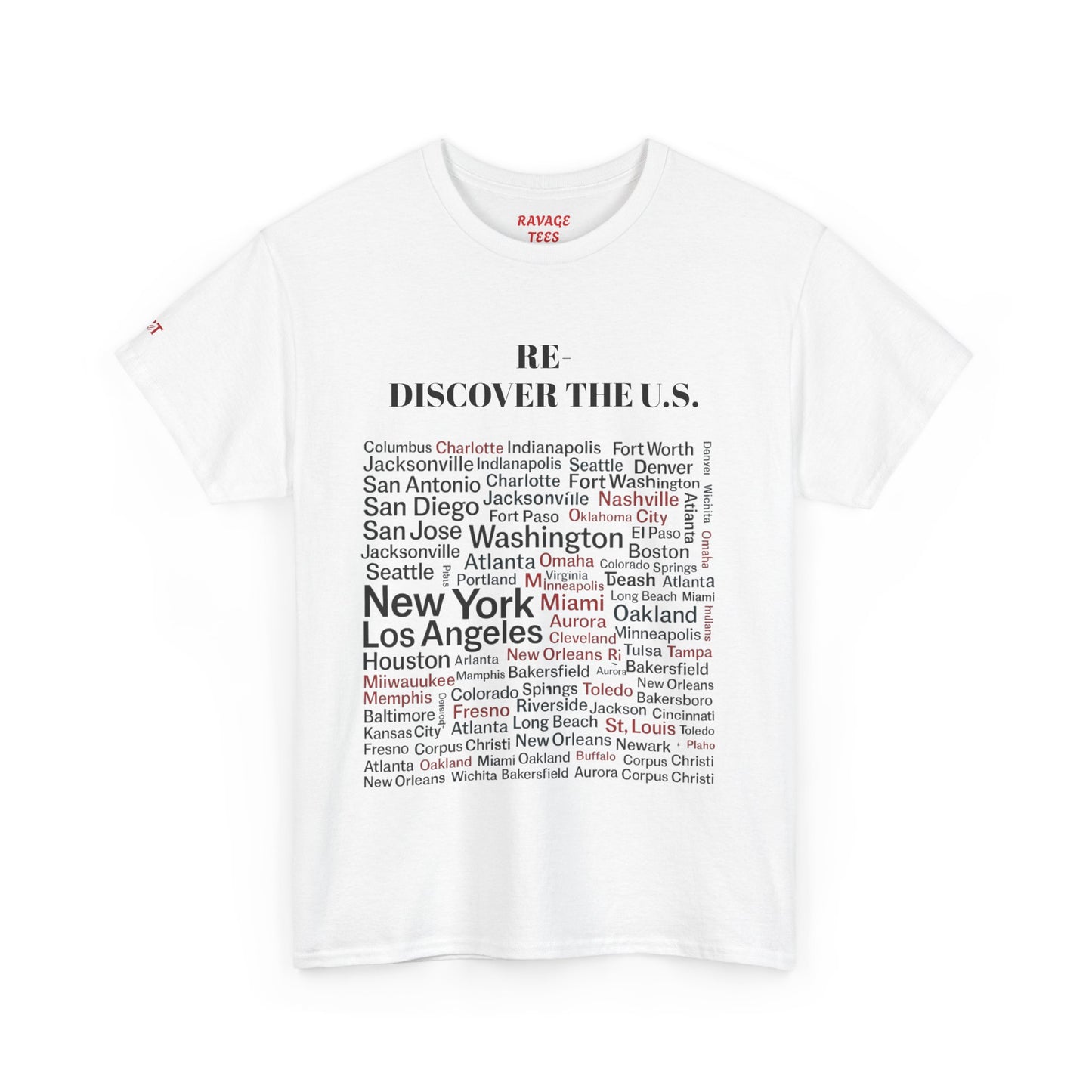 Re-Discover the U.S. Unisex Exploratory Travel T-Shirt, Adventure Tee, USA Discovery Shirt