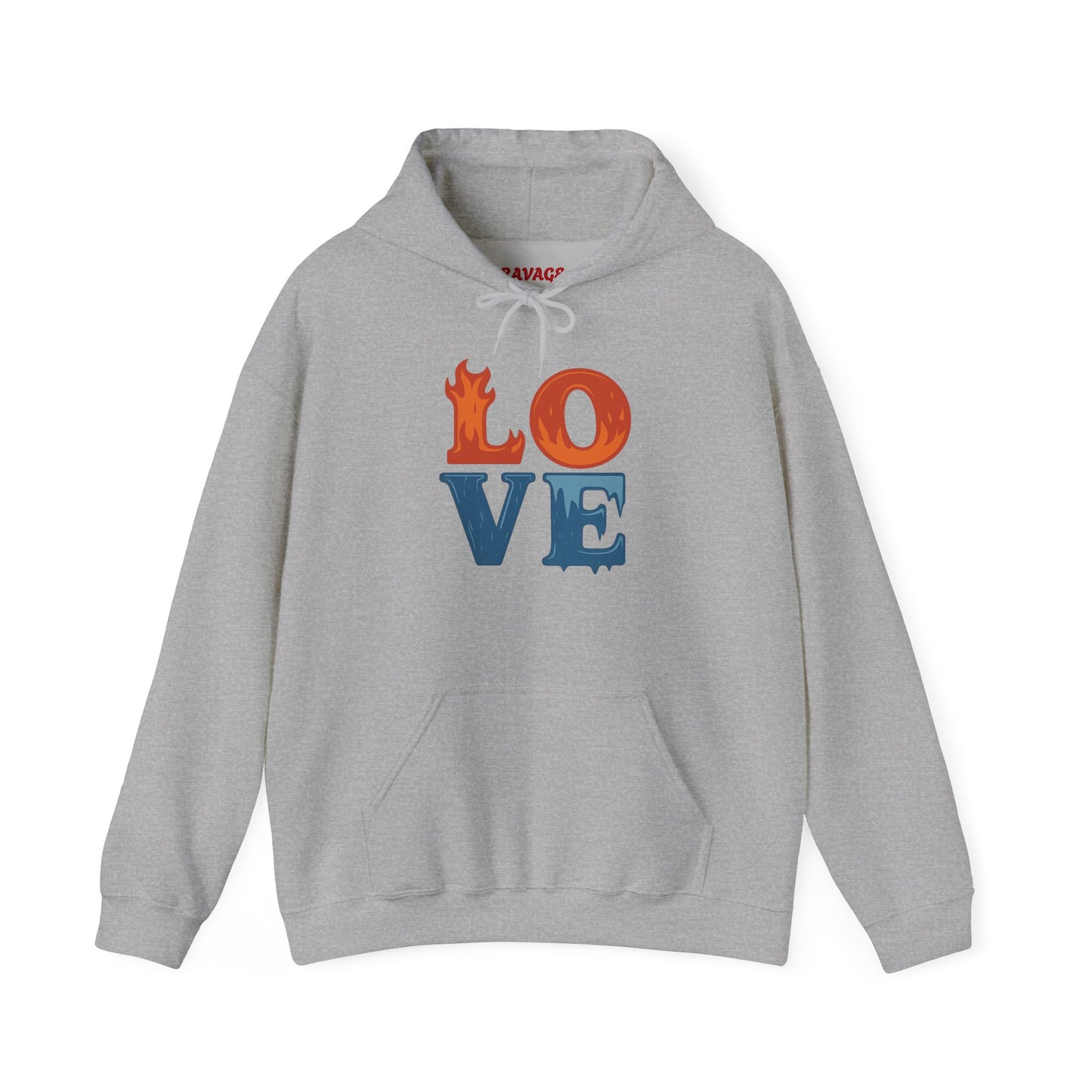 Unisex Hooded Sweatshirt with 'LOVE' Design - Cozy Gift for Friends, Valentine's Day, Casual Wear, Relaxation, Everyday Use