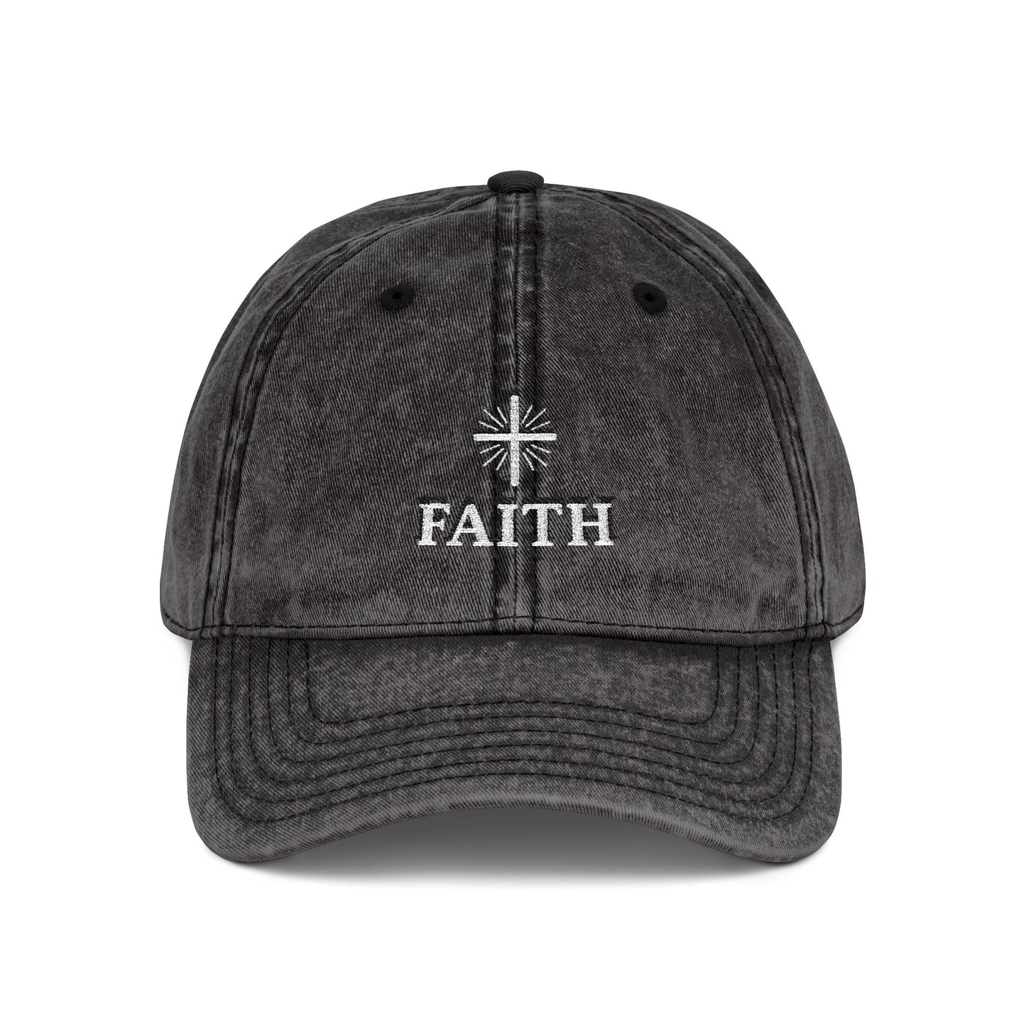Vintage Faith Embroidered Cap, Inspirational Hat for Everyday Wear, Perfect Gift for Birthdays & Holidays