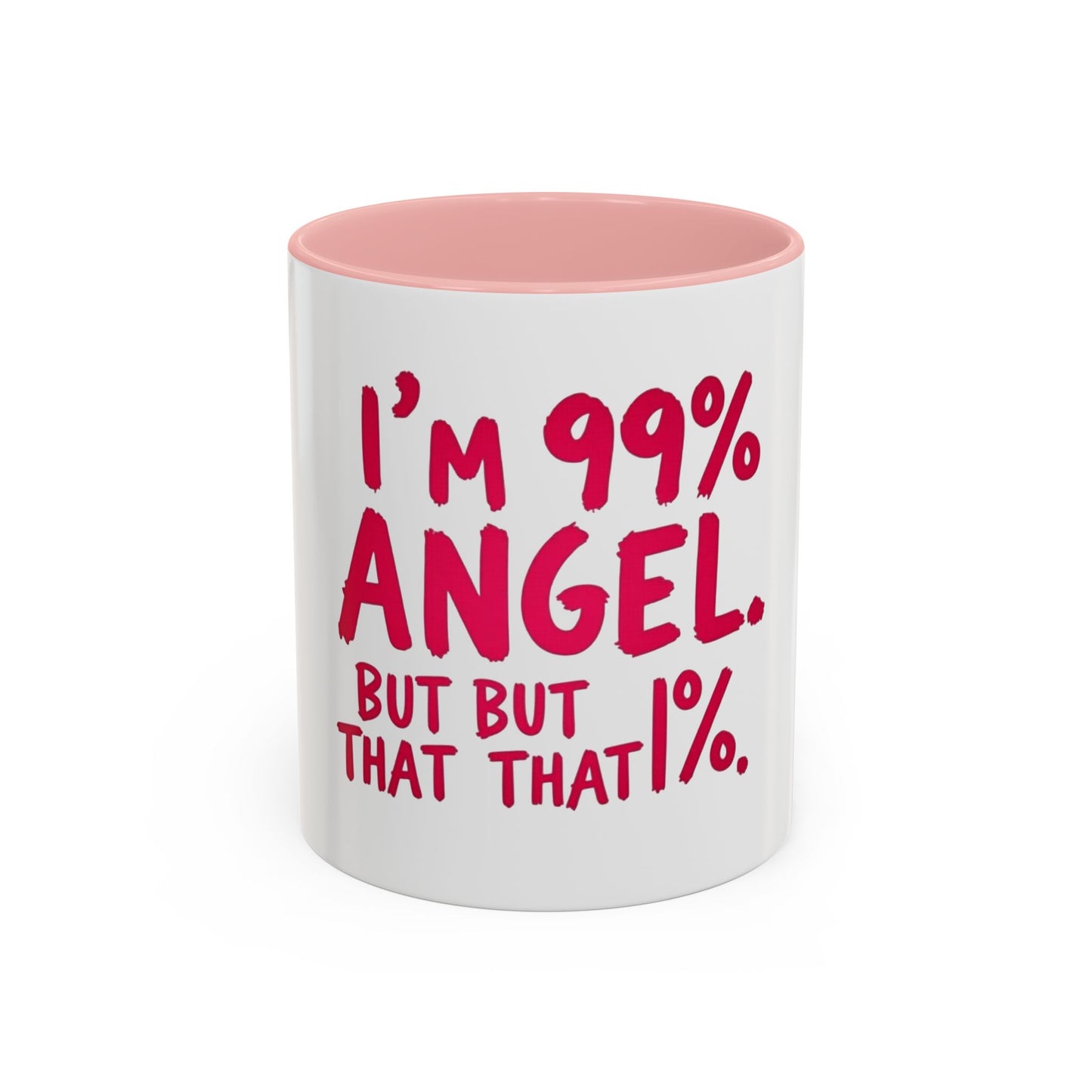 Humorous Accent Coffee Mug - Perfect Gift for Friends, Playful Coffee Lovers, Angel-Themed Decor, Birthday Present, Funny Quote Mugs