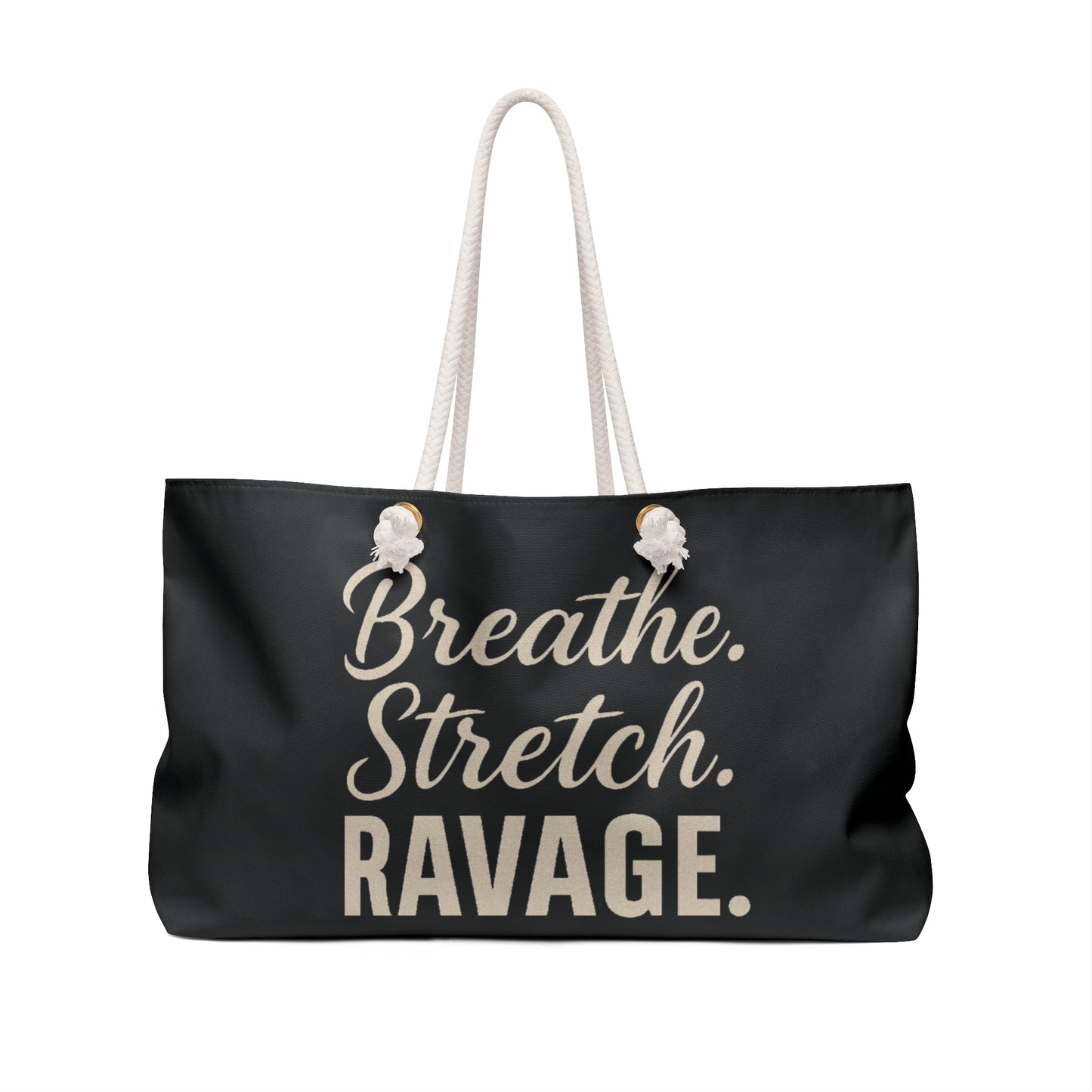 RAVAGE-Breathe Stretch Ravage Weekender Bag, Travel Tote for Yoga, Gym, Weekend Getaways, Motivational Gifts, Summer Adventures