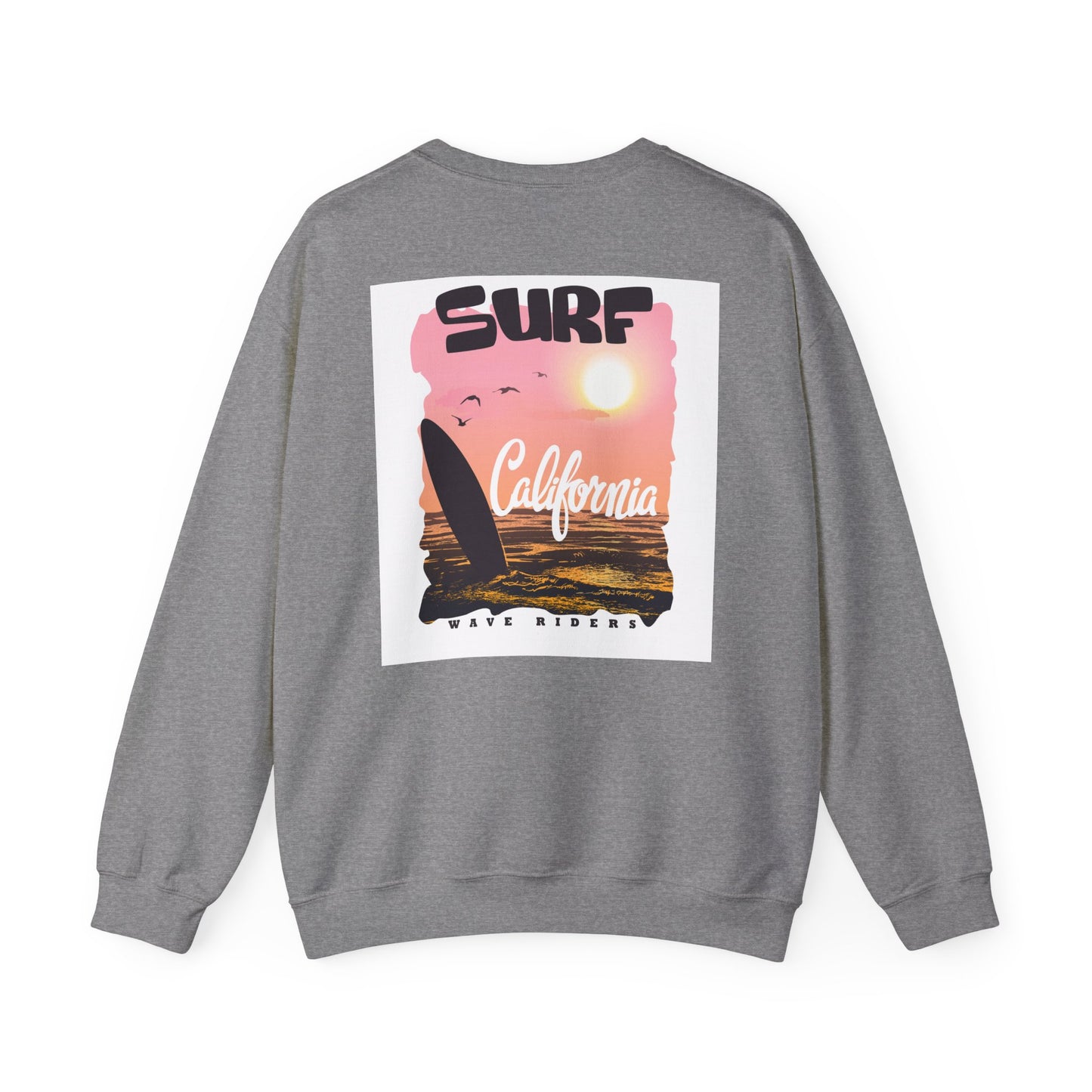 Surf Life Unisex Crewneck Sweatshirt | Beach Vibes, California Style, Perfect for Surfers