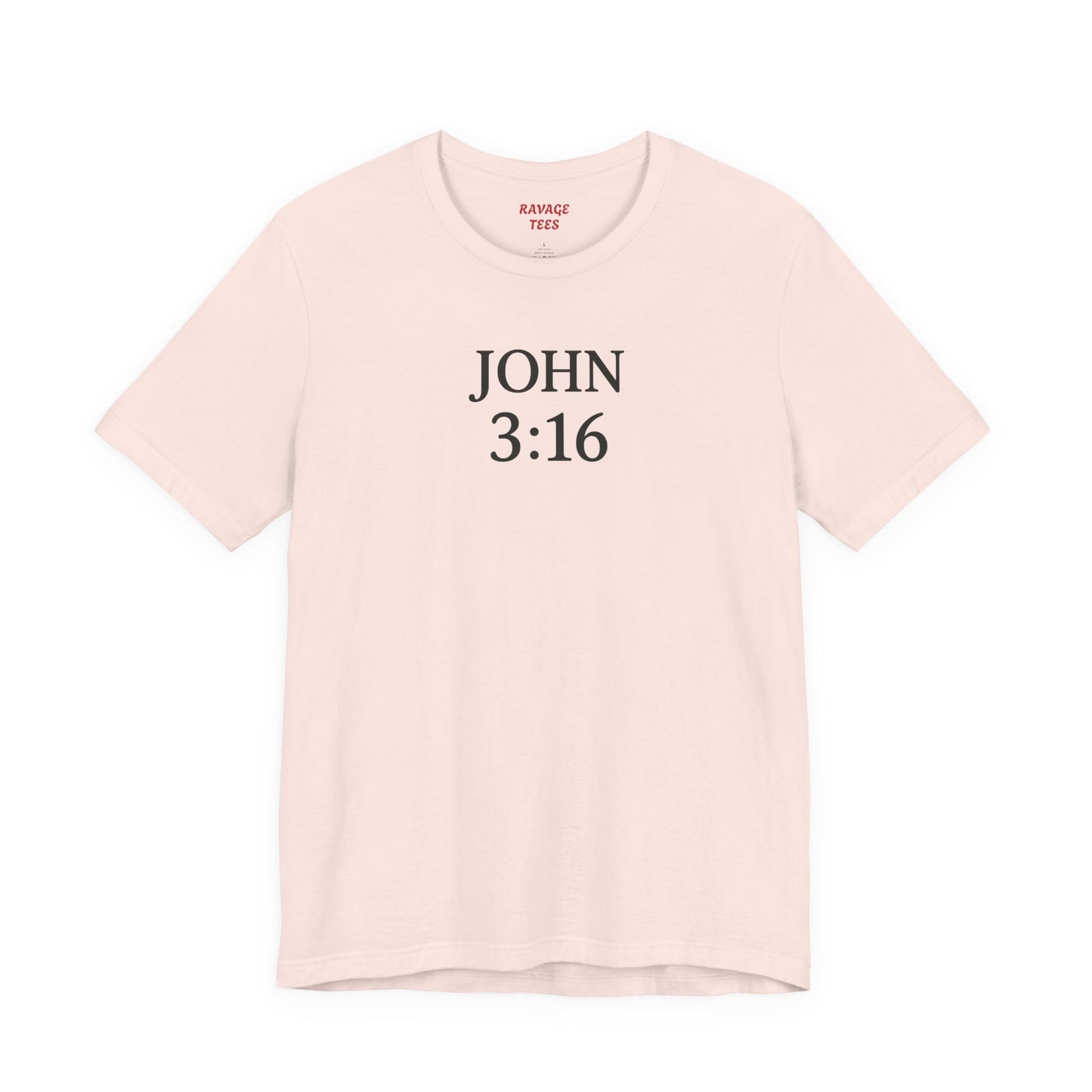 **JOHN 3:16 Faith-Inspired Unisex Tee – Christian Scripture T-Shirt, Religious Apparel, Inspirational Gift, Bible Verse Faith Shirt**