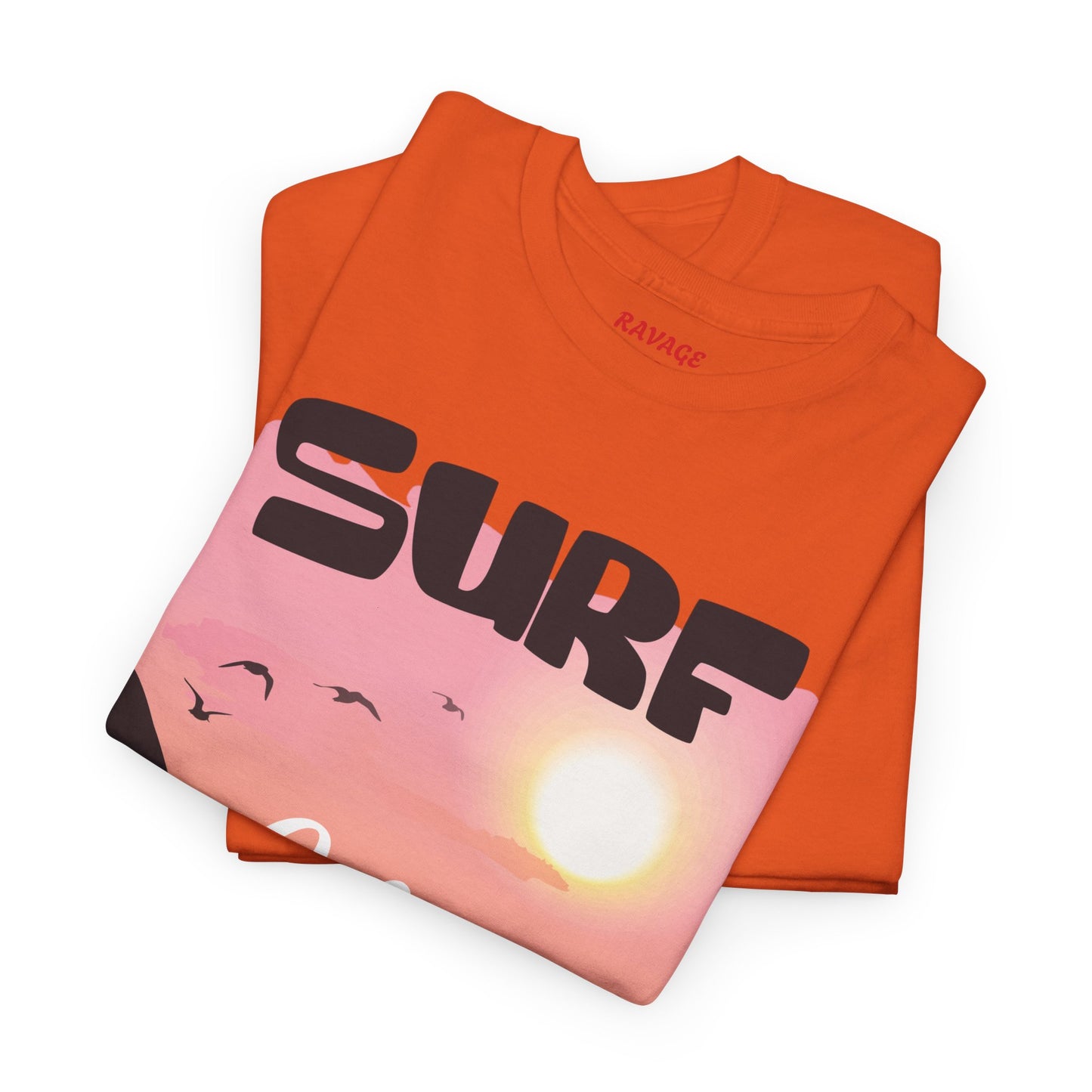 Surf California Suns Unisex Heavy Cotton Teet T-Shirt | Wave Riders Graphic Tee | Ravage Tees Beach & Surf Collection