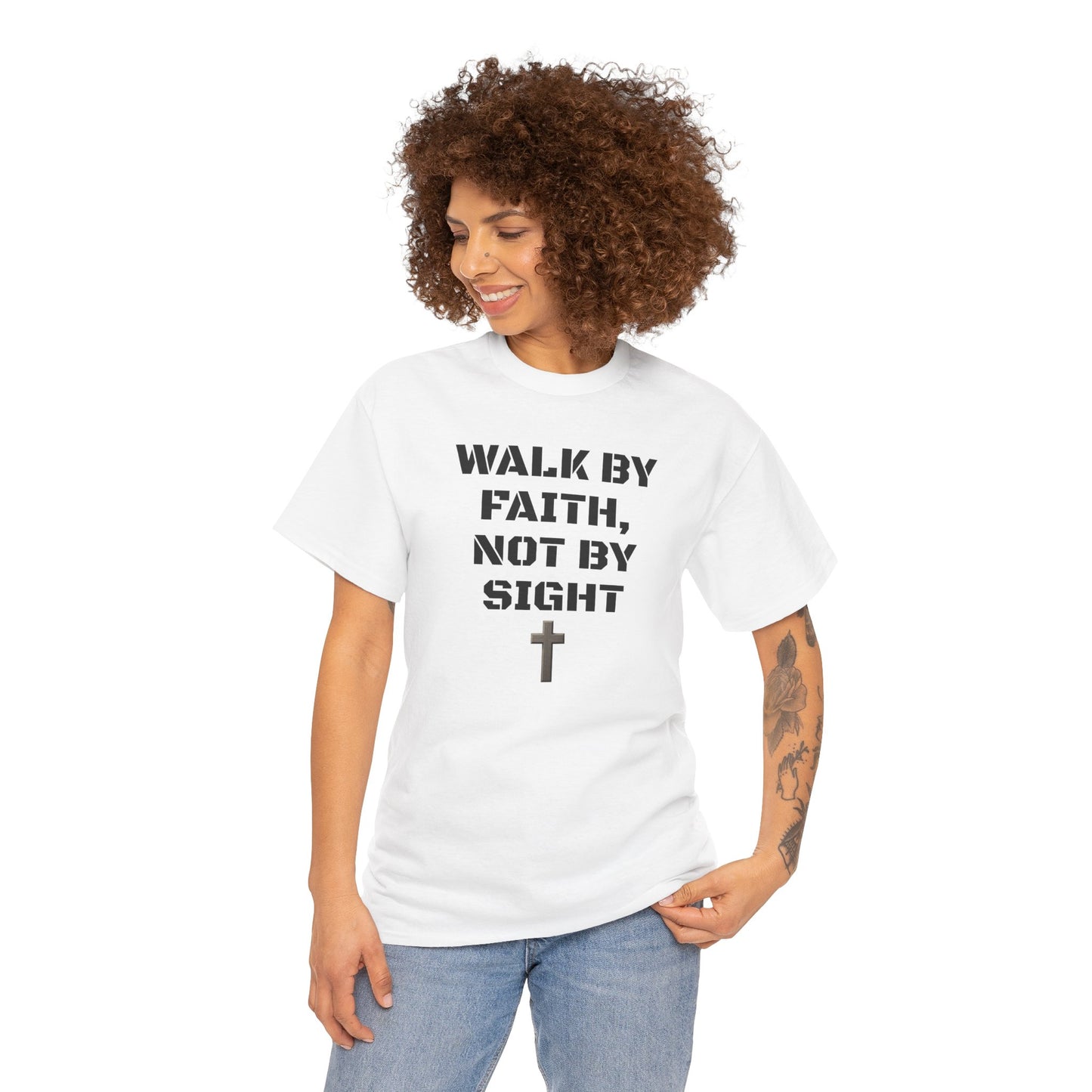 Walk by Faith Not by Sight Christian Sweatshirt | Inspirational Unisex Crewneck | Ravage Tees Faith Collection