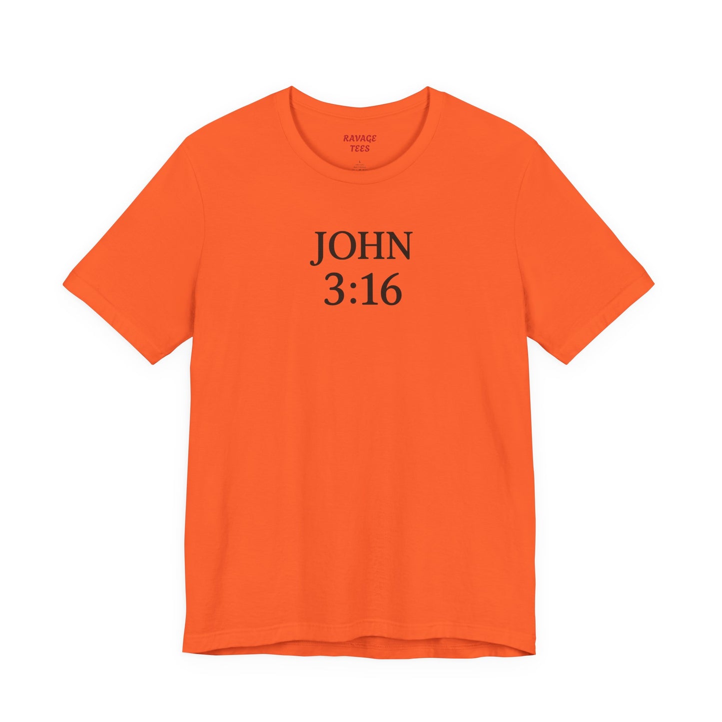 **JOHN 3:16 Faith-Inspired Unisex Tee – Christian Scripture T-Shirt, Religious Apparel, Inspirational Gift, Bible Verse Faith Shirt**