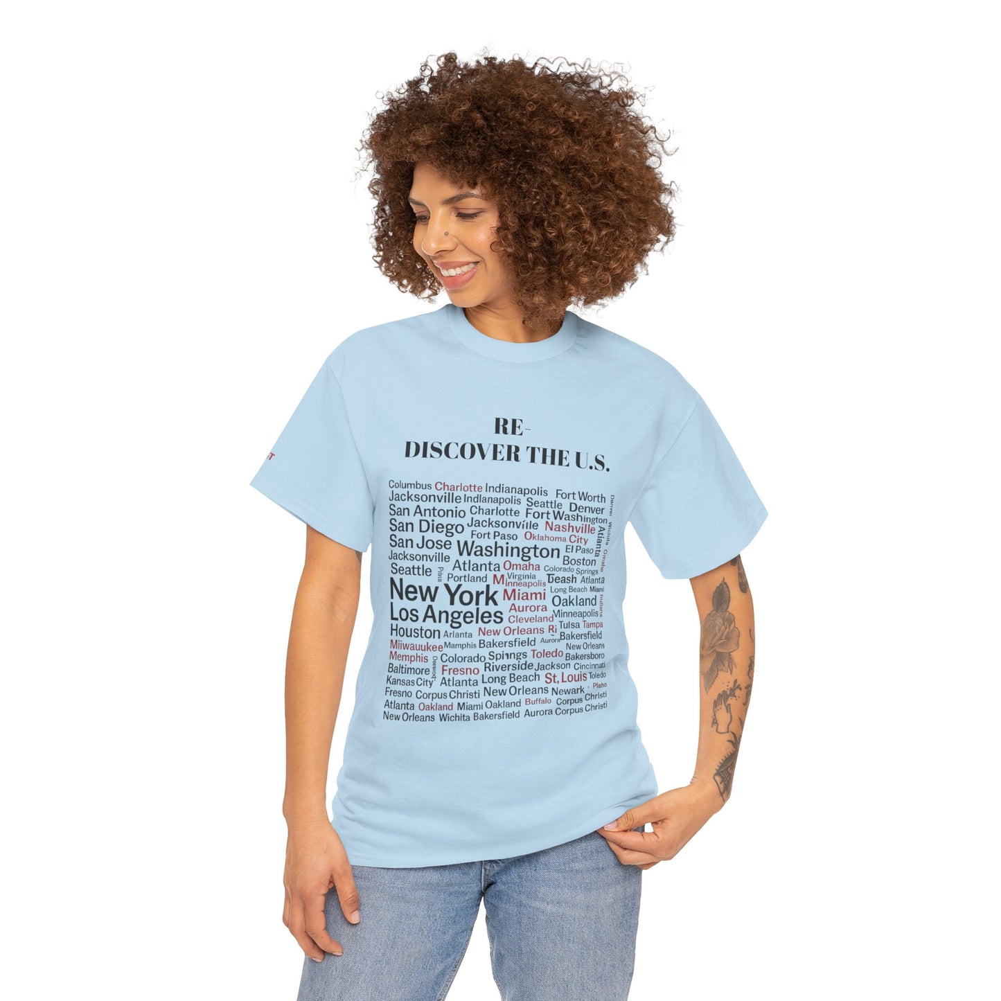 Re-Discover the U.S. Unisex Exploratory Travel T-Shirt, Adventure Tee, USA Discovery Shirt