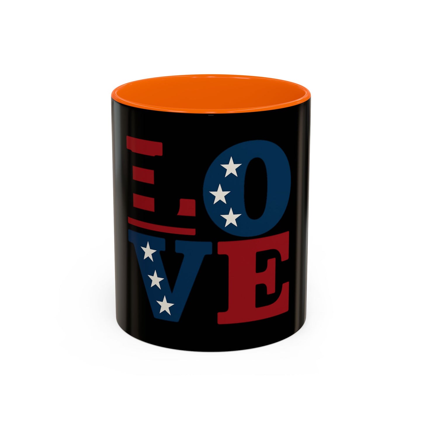 Patriotic Love Coffee Mug | 11 & 15oz Ceramic Cup | Perfect for Independence Day, Valentine's Day, and Everyday Use