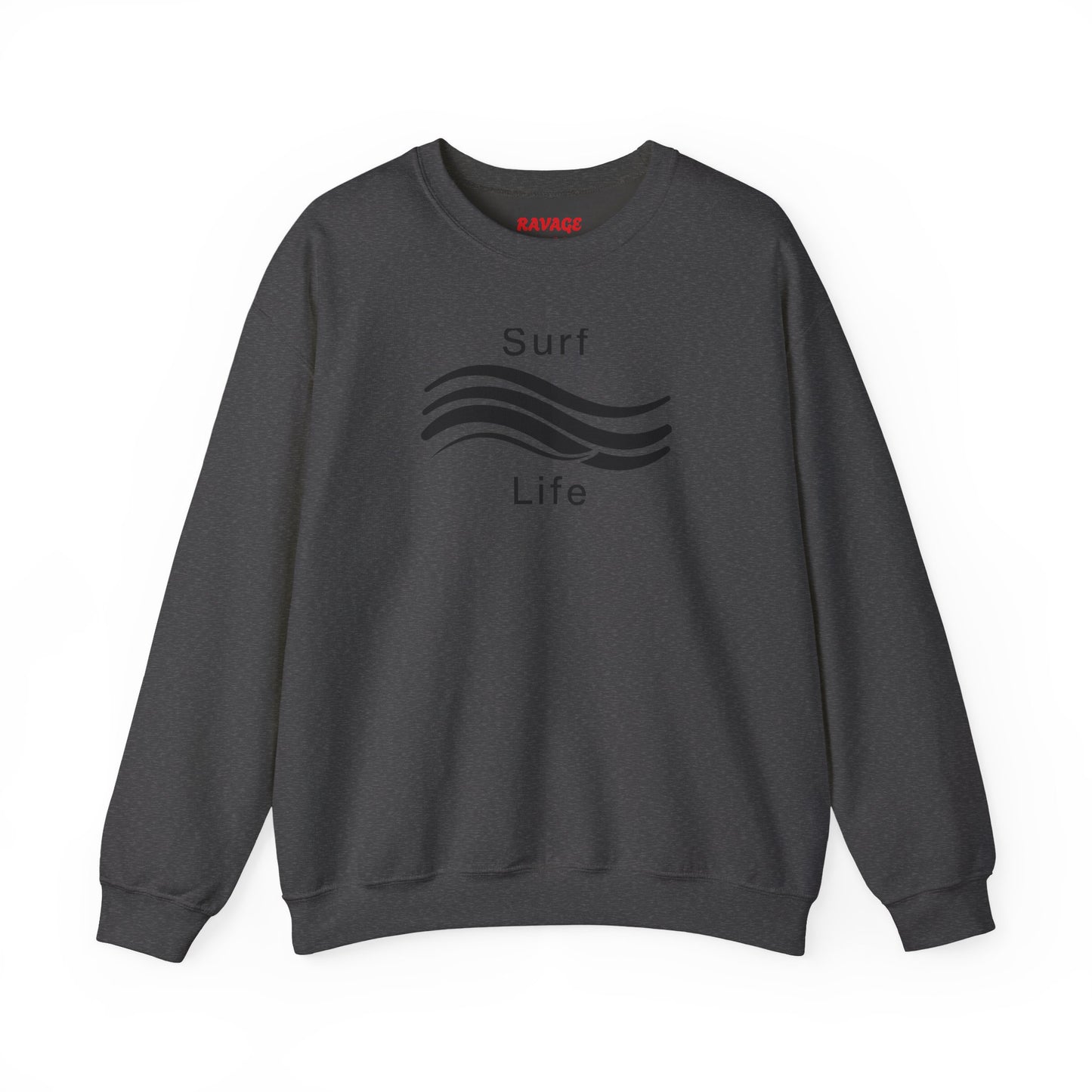 Surf Life Unisex Crewneck Sweatshirt | Beach Vibes, California Style, Perfect for Surfers