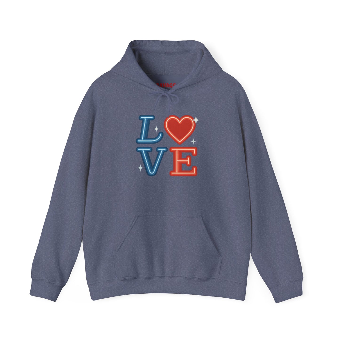 Unisex Hooded Sweatshirt with 'LOVE' Design - Cozy Gift for Friends, Valentine's Day, Casual Wear, Relaxation, Everyday Use