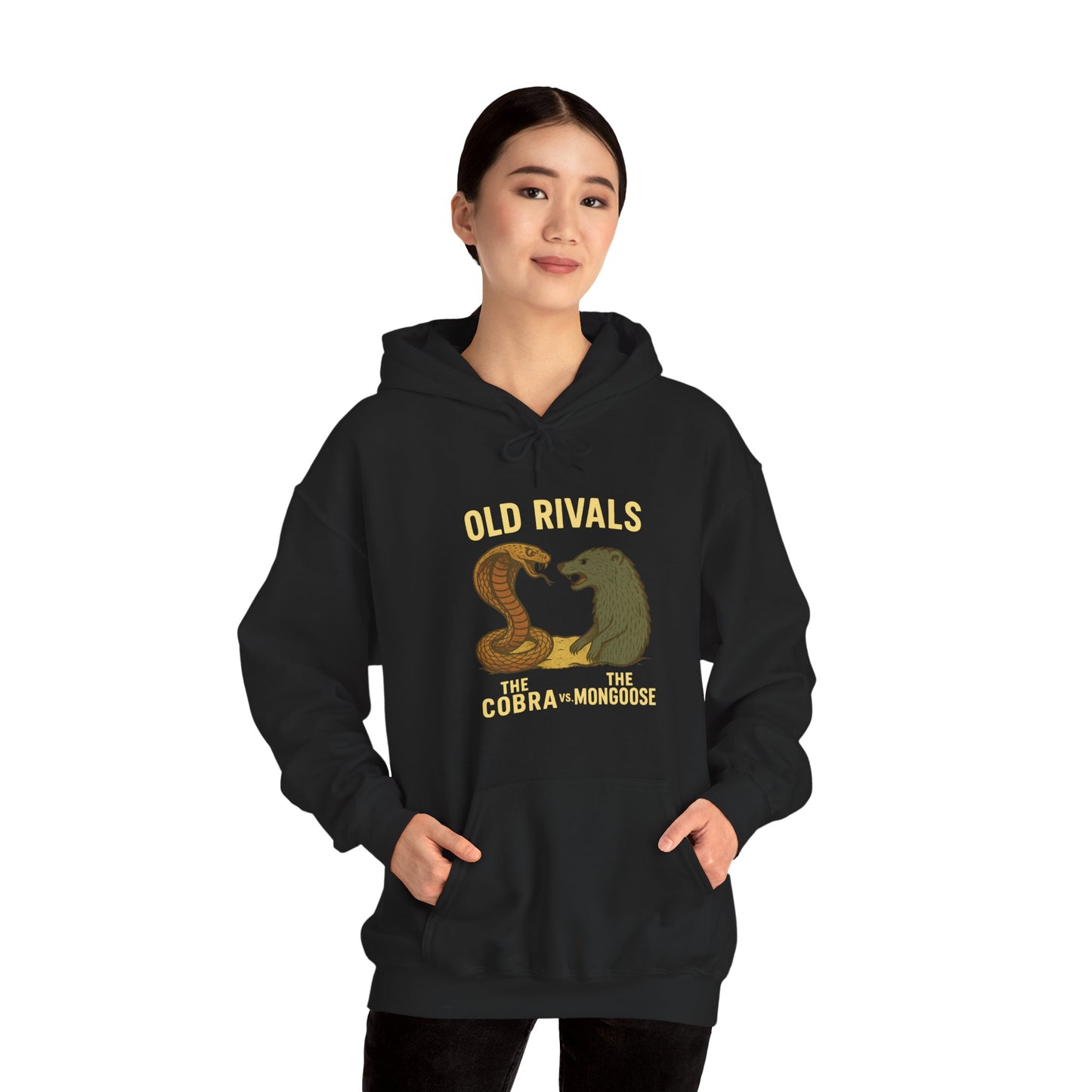 Old Rivals Graphic Hoodie, Unisex Heavy Blend™ Sweatshirt, Cozy Style, Best Gift for Friends, Casual Wear, Perfect for Fall and Winter