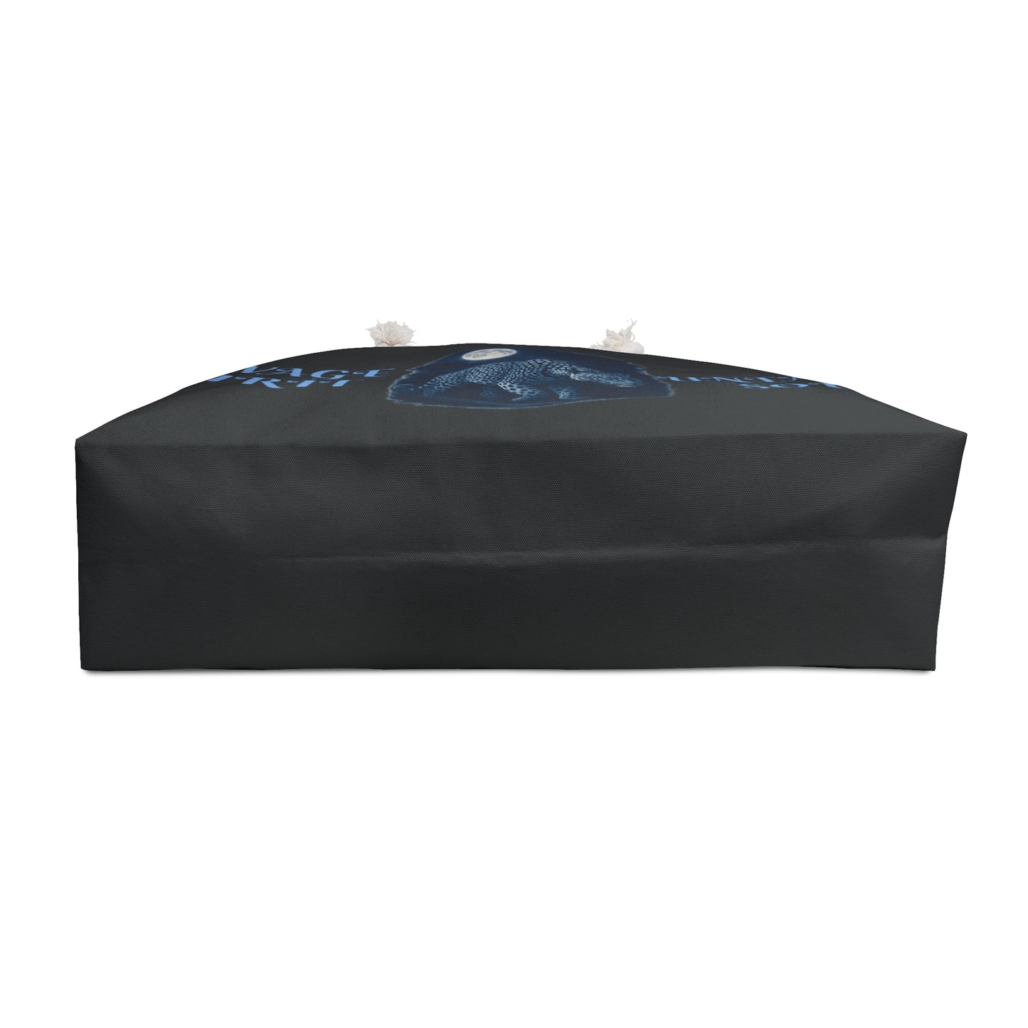 RAVAGE SPIRIT UNTAMED SOULD- Weekender Bag, Travel Tote, Animal Print Carryall, Stylish Gym Bag, Overnight Bag, Blue Leopard Design