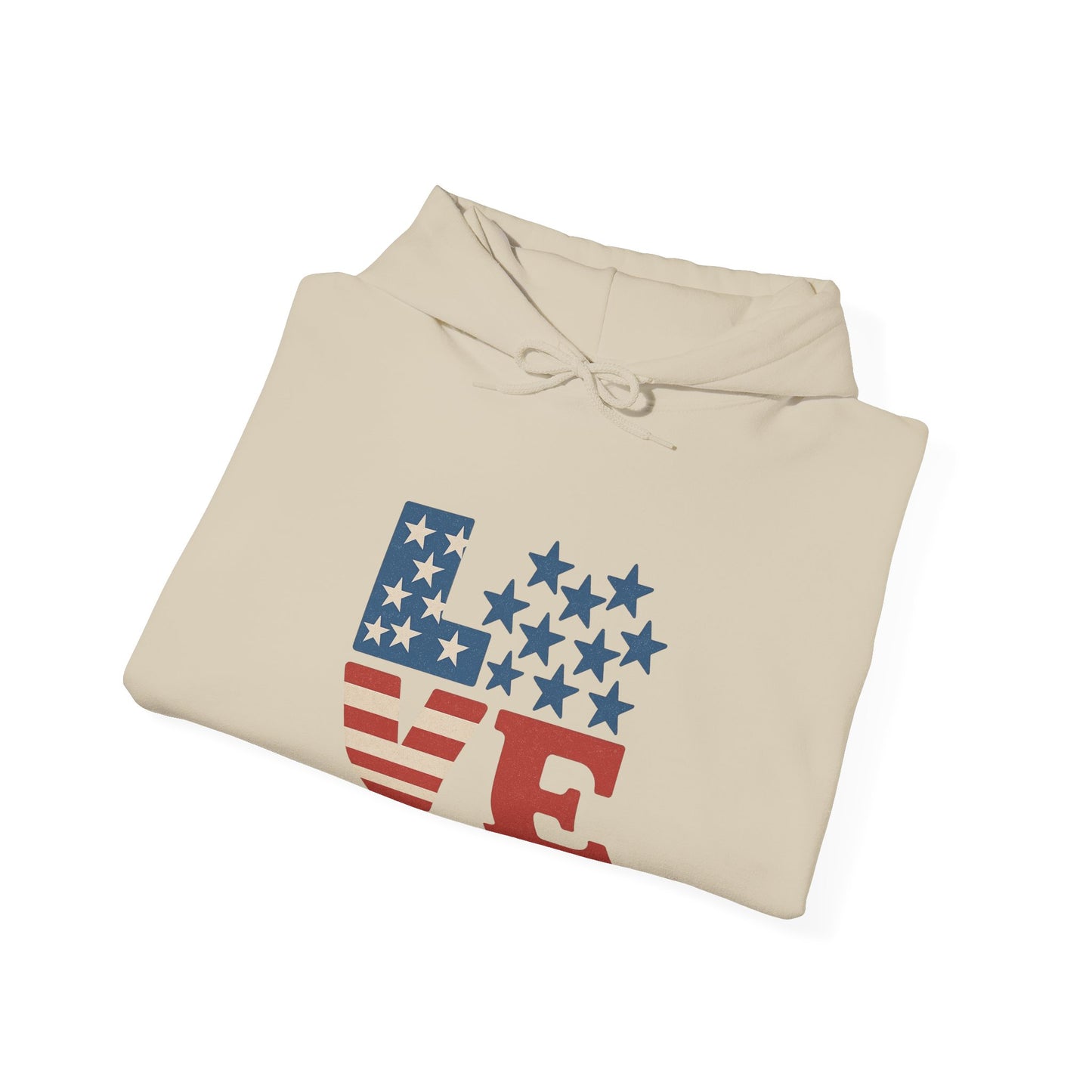 Unisex Hooded Sweatshirt with 'LOVE' Design - Cozy Gift for Friends, Valentine's Day, Casual Wear, Relaxation, Everyday Use