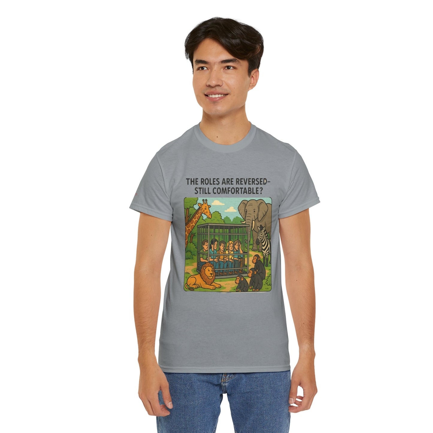 The Roles are Reversed- Are You Comfortable -Humorous Unisex Heavy Cotton Tee