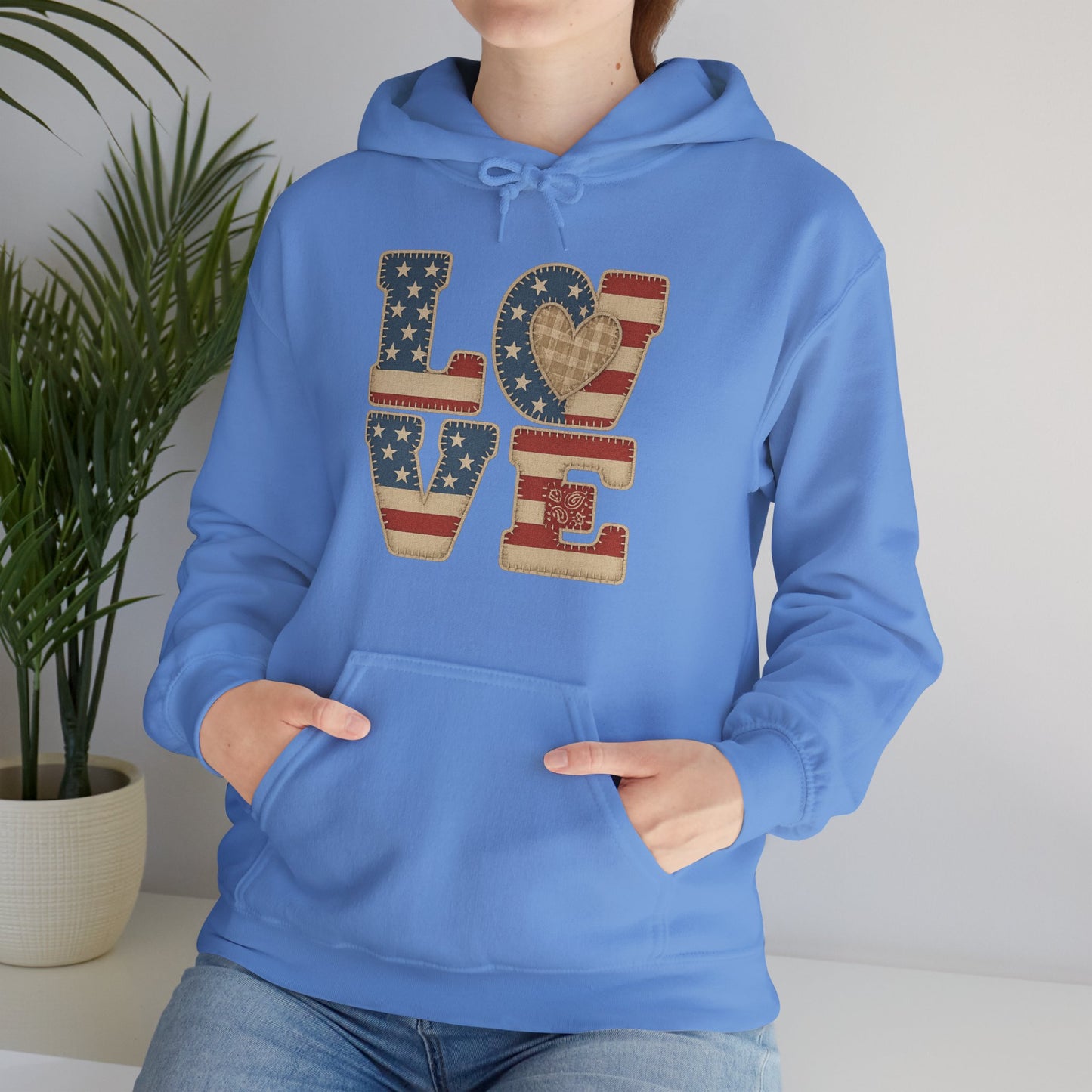 Unisex Hooded Sweatshirt with 'LOVE' Design - Cozy Gift for Friends, Valentine's Day, Casual Wear, Relaxation, Everyday Use