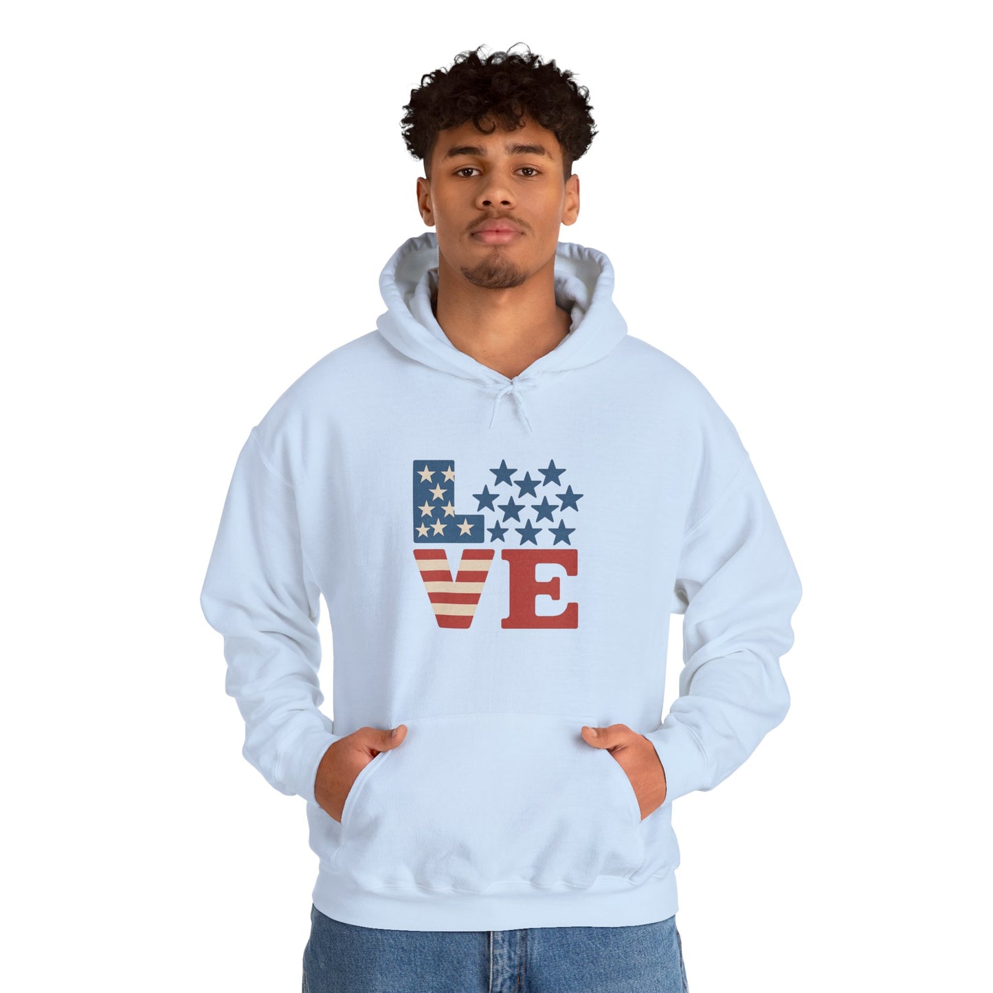 Unisex Hooded Sweatshirt with 'LOVE' Design - Cozy Gift for Friends, Valentine's Day, Casual Wear, Relaxation, Everyday Use