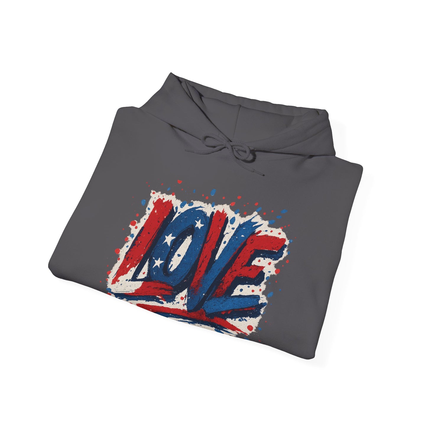 Unisex Hooded Sweatshirt with 'LOVE' Design - Cozy Gift for Friends, Valentine's Day, Casual Wear, Relaxation, Everyday Use