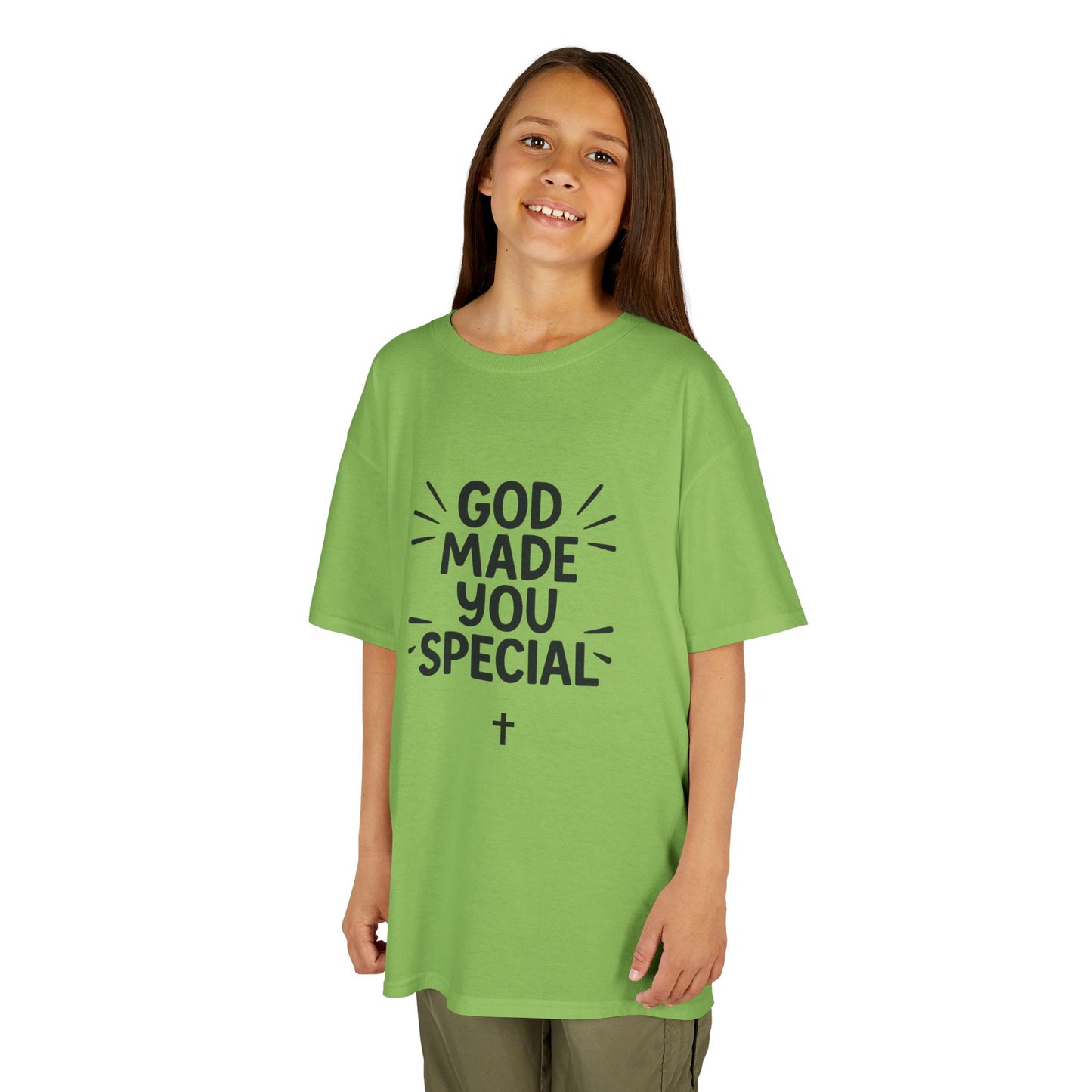 Kids Christian T-Shirt, God Made You Special Tee, Youth Religious Apparel, Faith-Based Gift, Inspirational Kids Wear