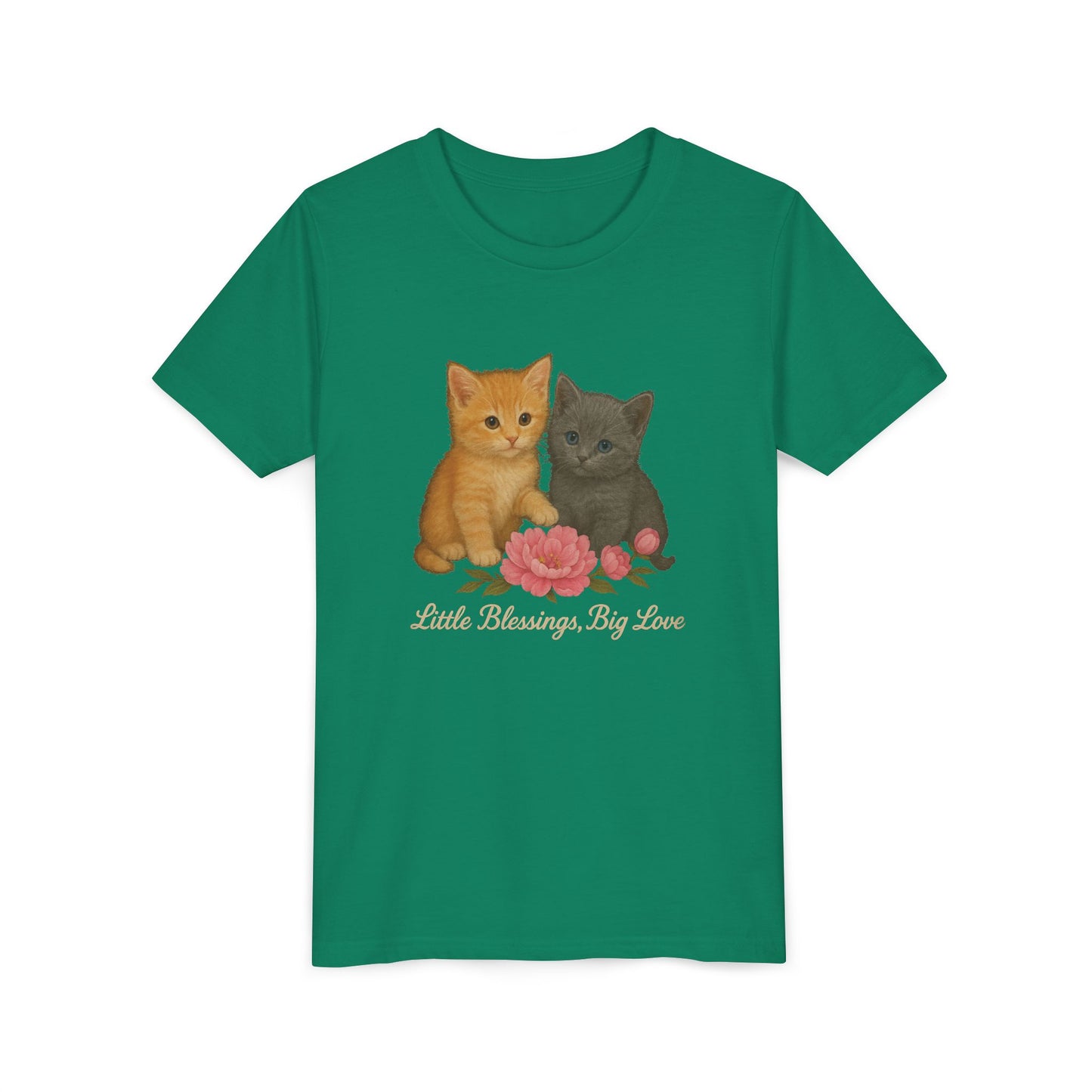 Adorable Kitten Youth Tee - Cute Cat Tee for Kids, Gifts for Cat Lovers, Birthday Present, Animal Lovers Shirt, Playful Kids Shirt