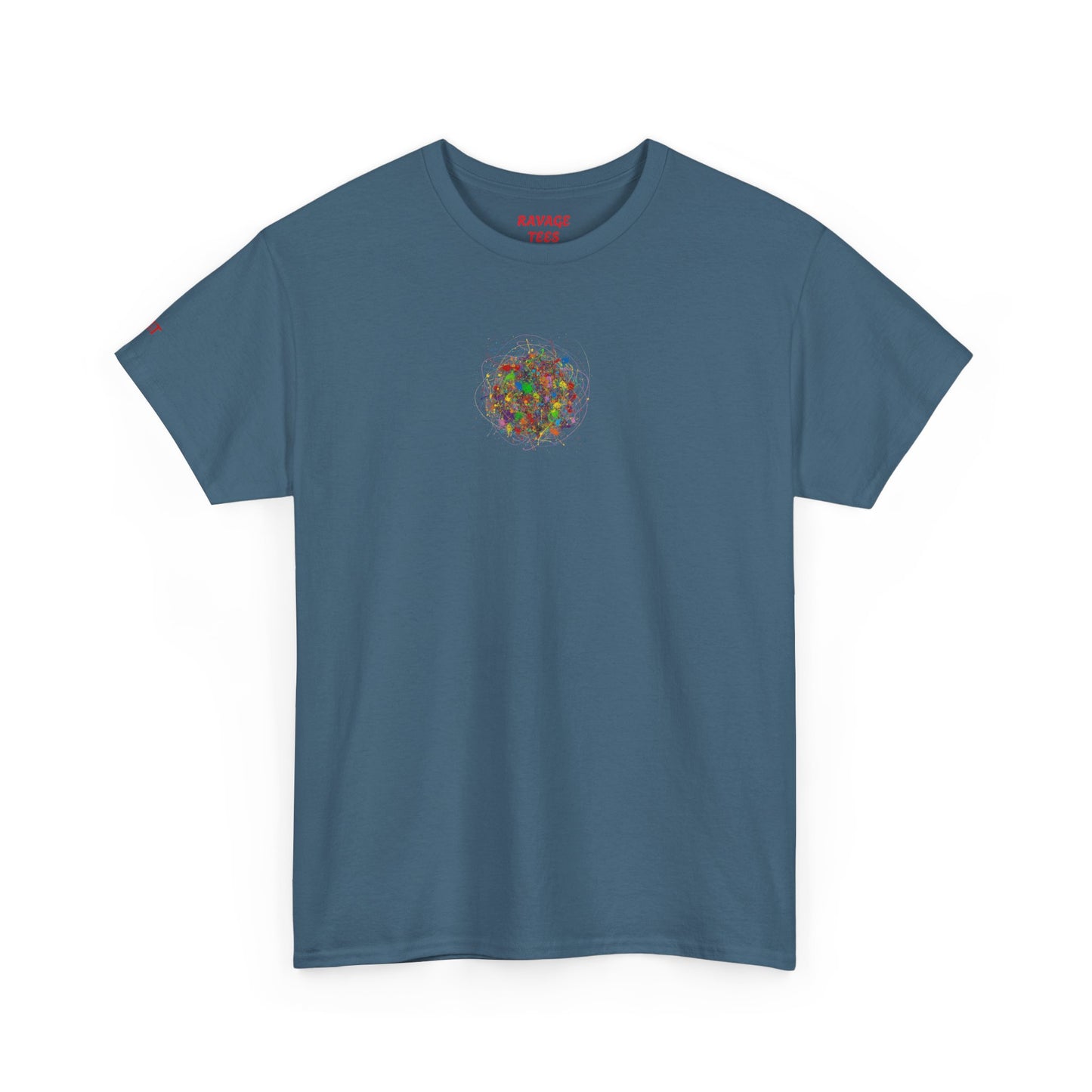 Dynamic Chaos Graphic Tee - Unisex Heavy Cotton T-Shirt, Casual Style