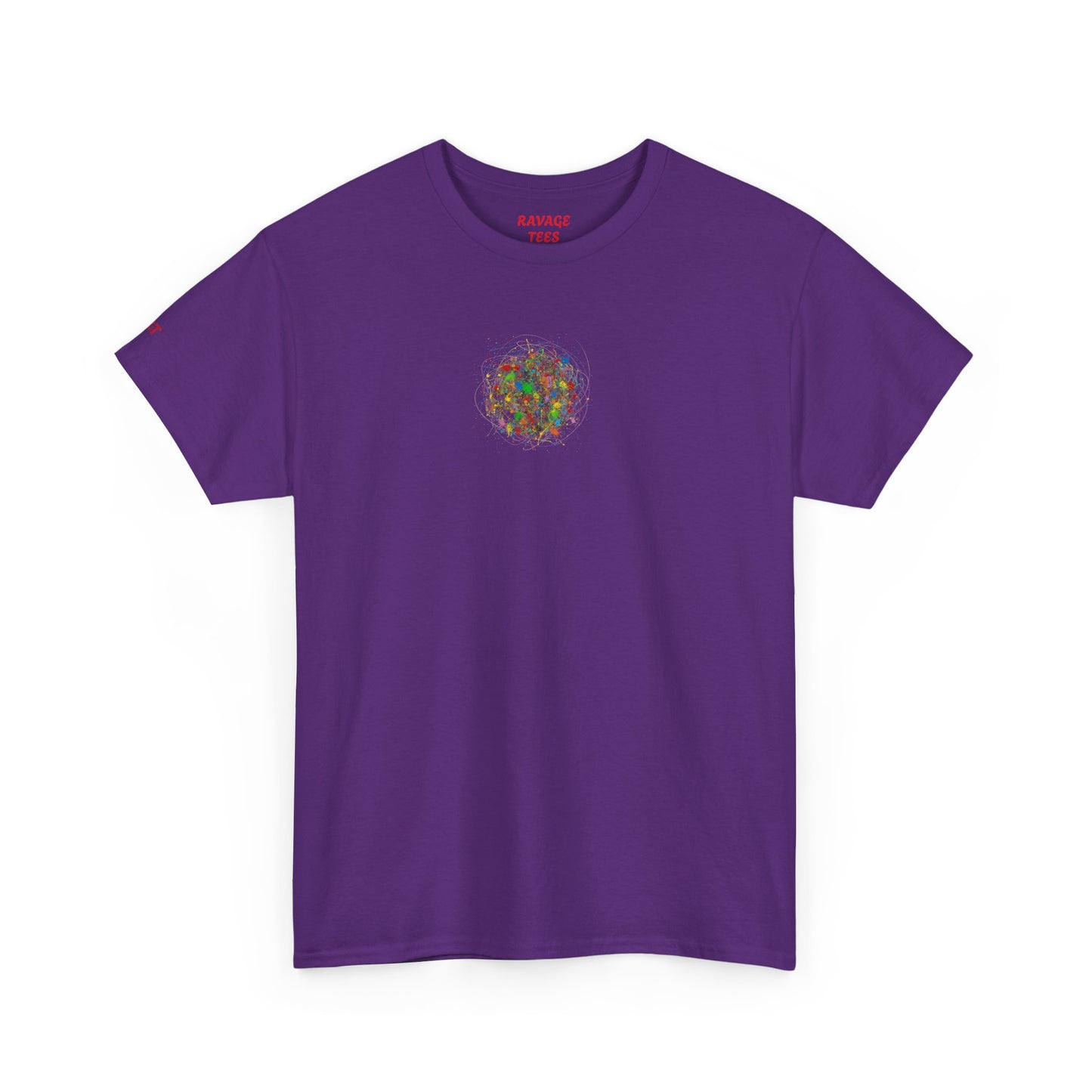 Dynamic Chaos Graphic Tee - Unisex Heavy Cotton T-Shirt, Casual Style