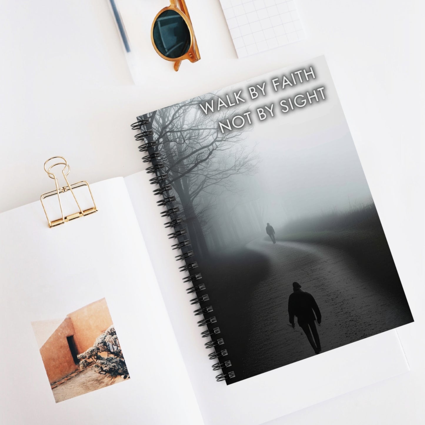 WALK BY FAITH NOT BY SIGHT--Inspirational Spiral Notebook - Walk by Faith