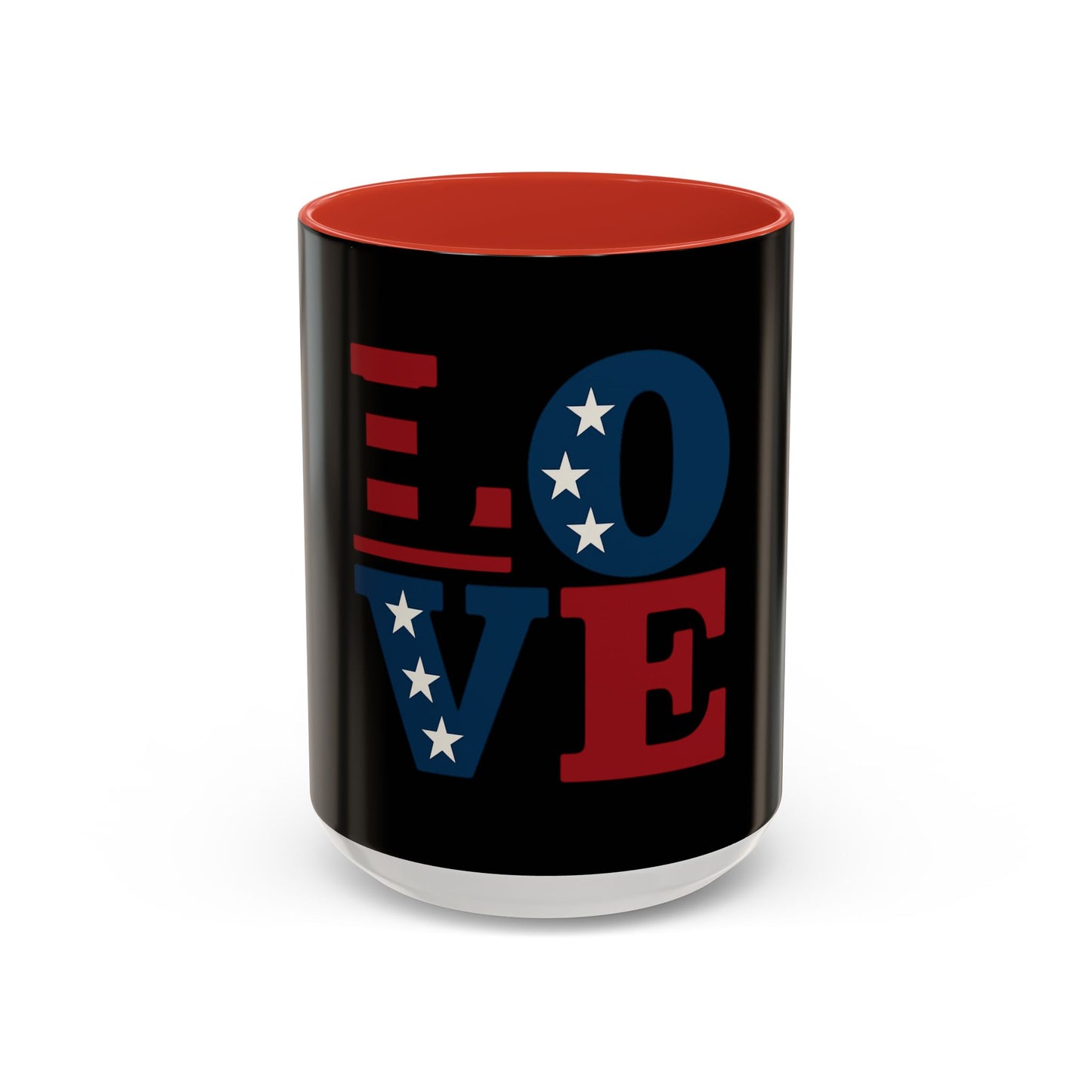 Patriotic Love Coffee Mug | 11 & 15oz Ceramic Cup | Perfect for Independence Day, Valentine's Day, and Everyday Use