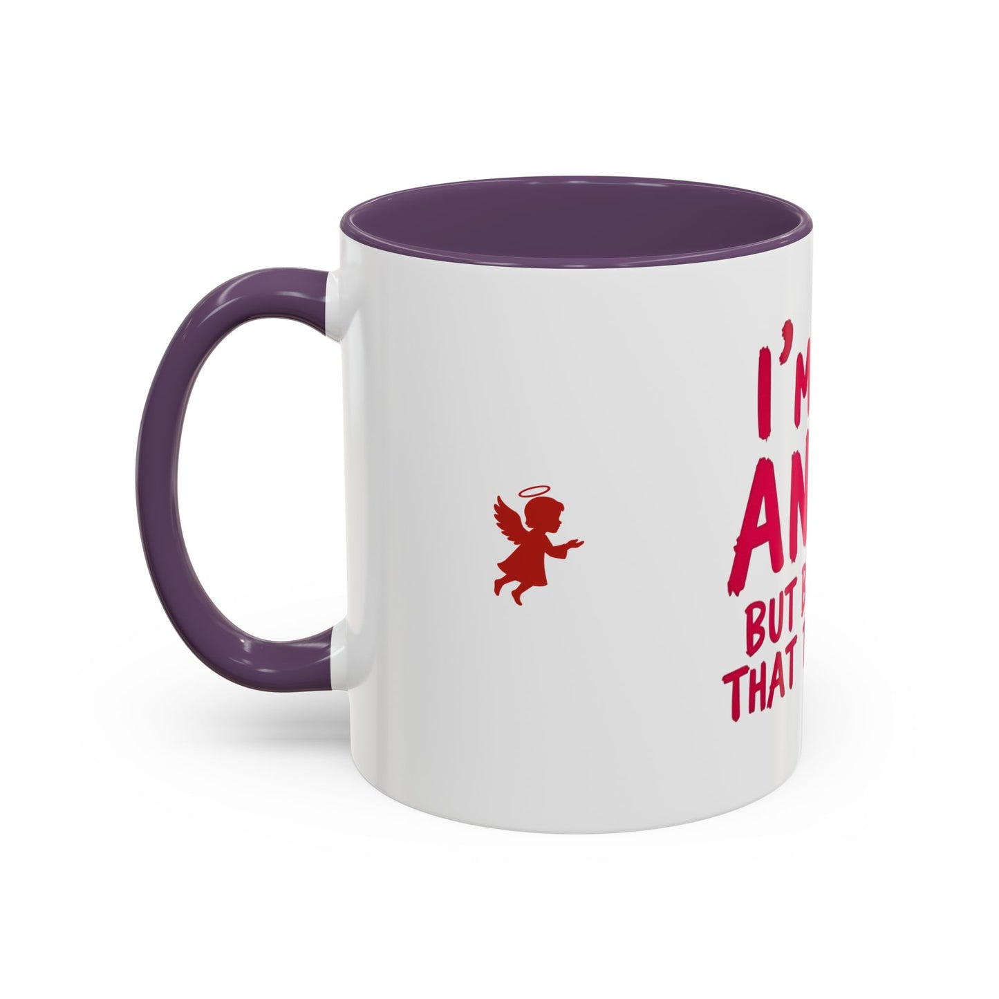 Humorous Accent Coffee Mug - Perfect Gift for Friends, Playful Coffee Lovers, Angel-Themed Decor, Birthday Present, Funny Quote Mugs