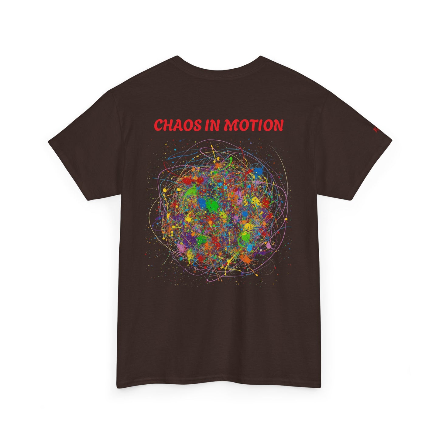 Dynamic Chaos Graphic Tee - Unisex Heavy Cotton T-Shirt, Casual Style