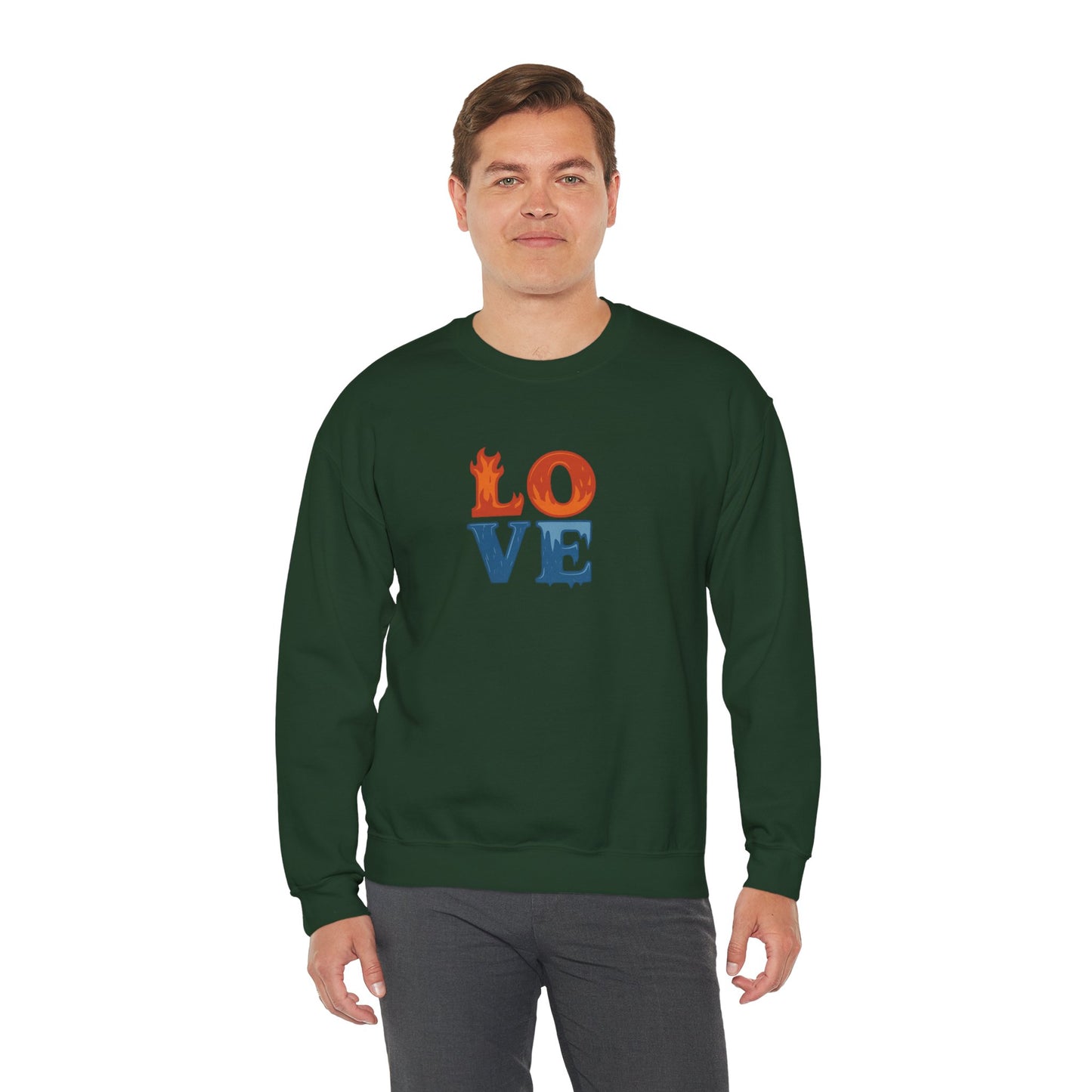 Patriotic Love Sweatshirt | Unisex Crewneck, Cozy Top for Celebrations, Gifts, Independence Day, Casual Style, Everyday Comfort