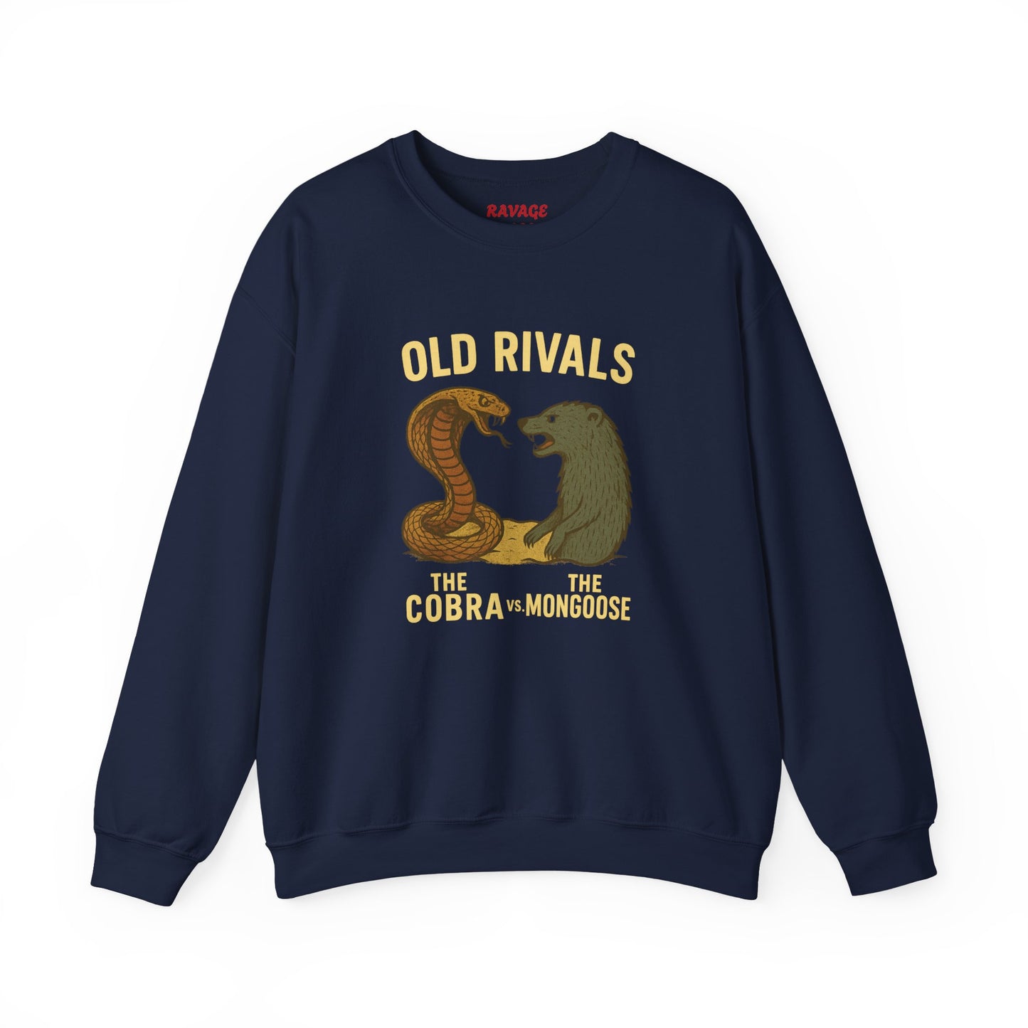 Combat Crewneck Sweatshirt | Old Rivals Cobra vs Mongoose Sweatshirt | Unisex Holiday Gift | Cozy Casual Wear | Perfect for Fans