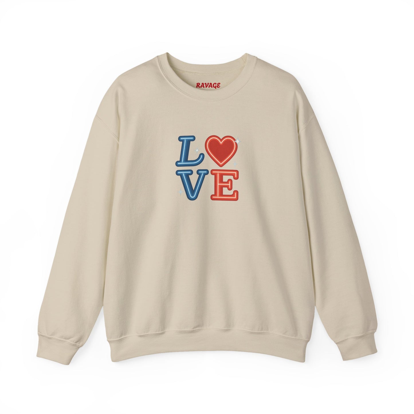 Patriotic Love Sweatshirt | Unisex Crewneck, Cozy Top for Celebrations, Gifts, Independence Day, Casual Style, Everyday Comfort