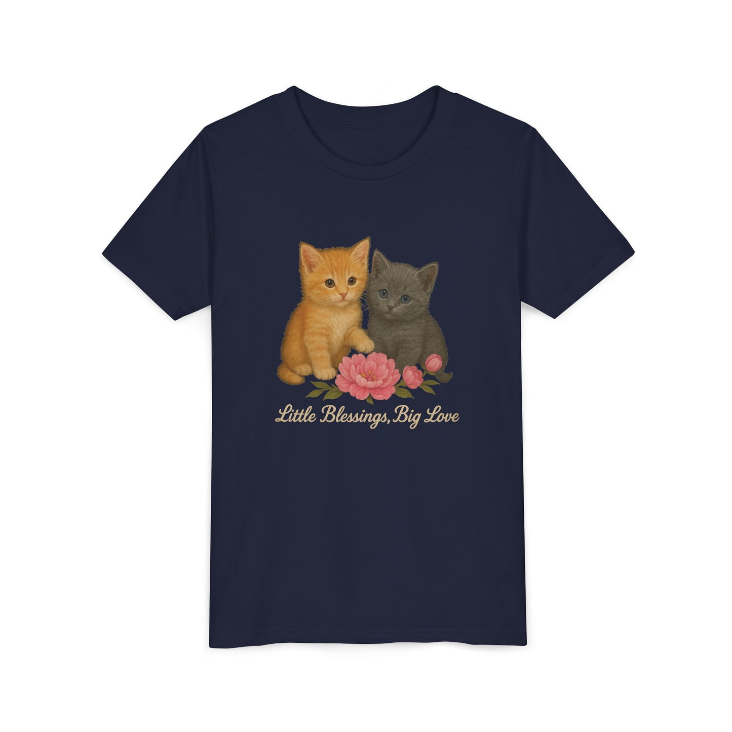Adorable Kitten Youth Tee - Cute Cat Tee for Kids, Gifts for Cat Lovers, Birthday Present, Animal Lovers Shirt, Playful Kids Shirt