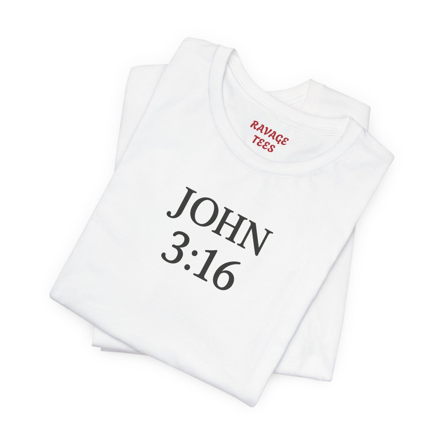**JOHN 3:16 Faith-Inspired Unisex Tee – Christian Scripture T-Shirt, Religious Apparel, Inspirational Gift, Bible Verse Faith Shirt**
