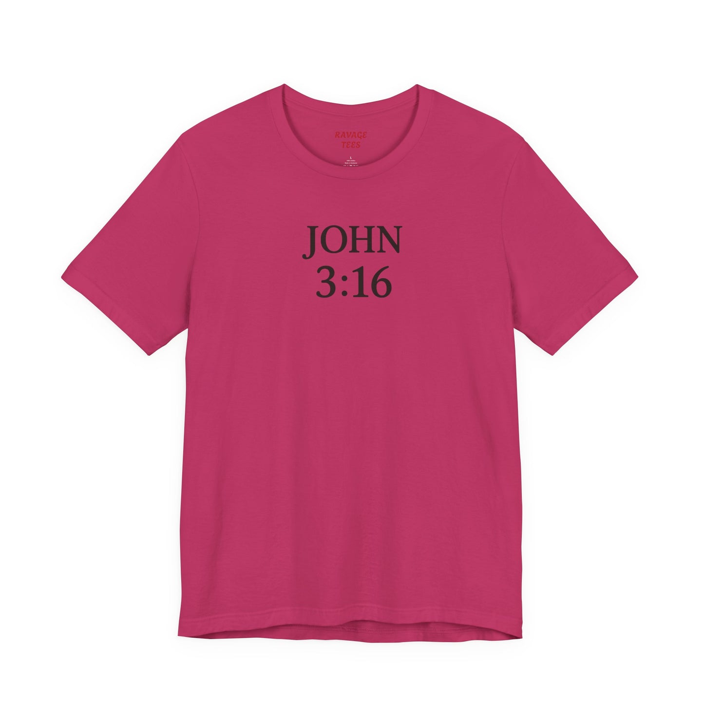 **JOHN 3:16 Faith-Inspired Unisex Tee – Christian Scripture T-Shirt, Religious Apparel, Inspirational Gift, Bible Verse Faith Shirt**