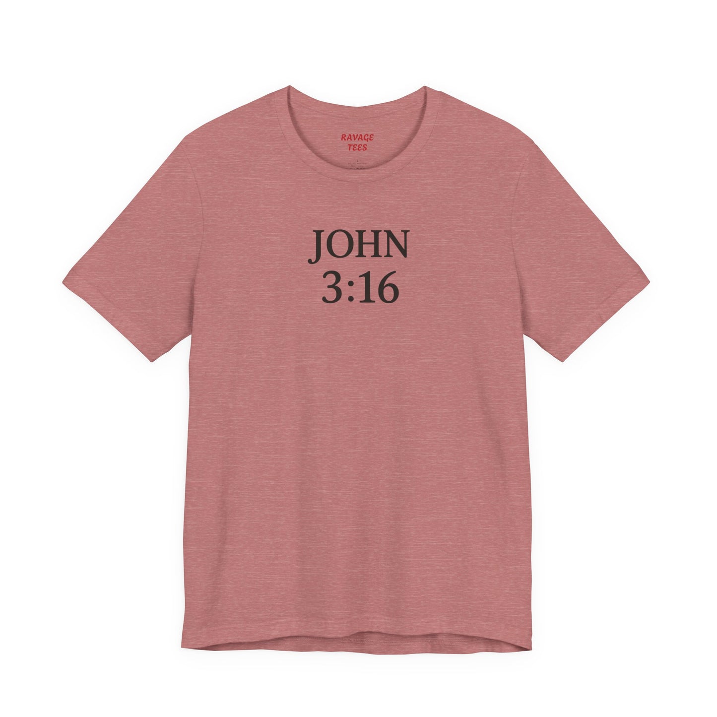 **JOHN 3:16 Faith-Inspired Unisex Tee – Christian Scripture T-Shirt, Religious Apparel, Inspirational Gift, Bible Verse Faith Shirt**