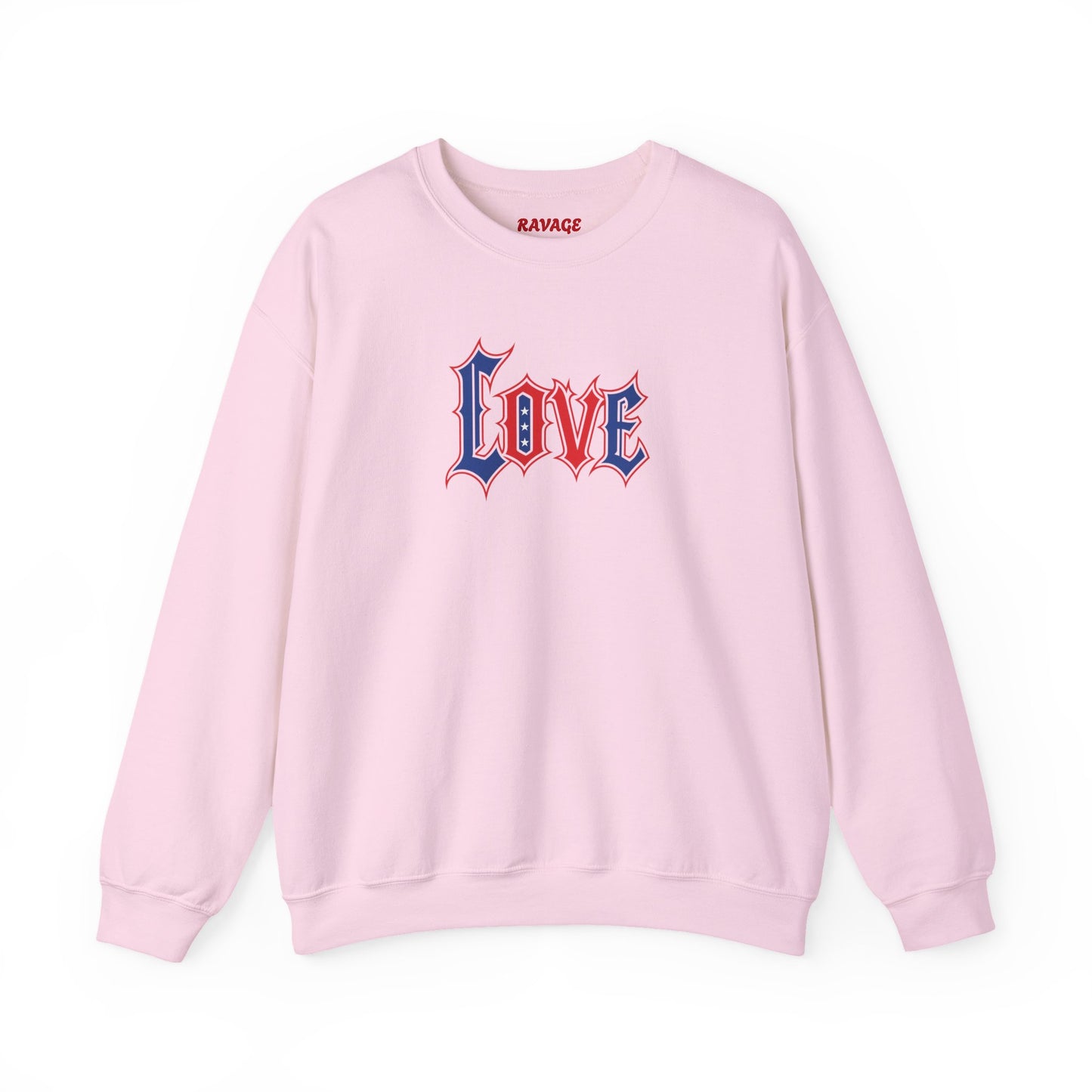 Patriotic Love Sweatshirt | Unisex Crewneck, Cozy Top for Celebrations, Gifts, Independence Day, Casual Style, Everyday Comfort