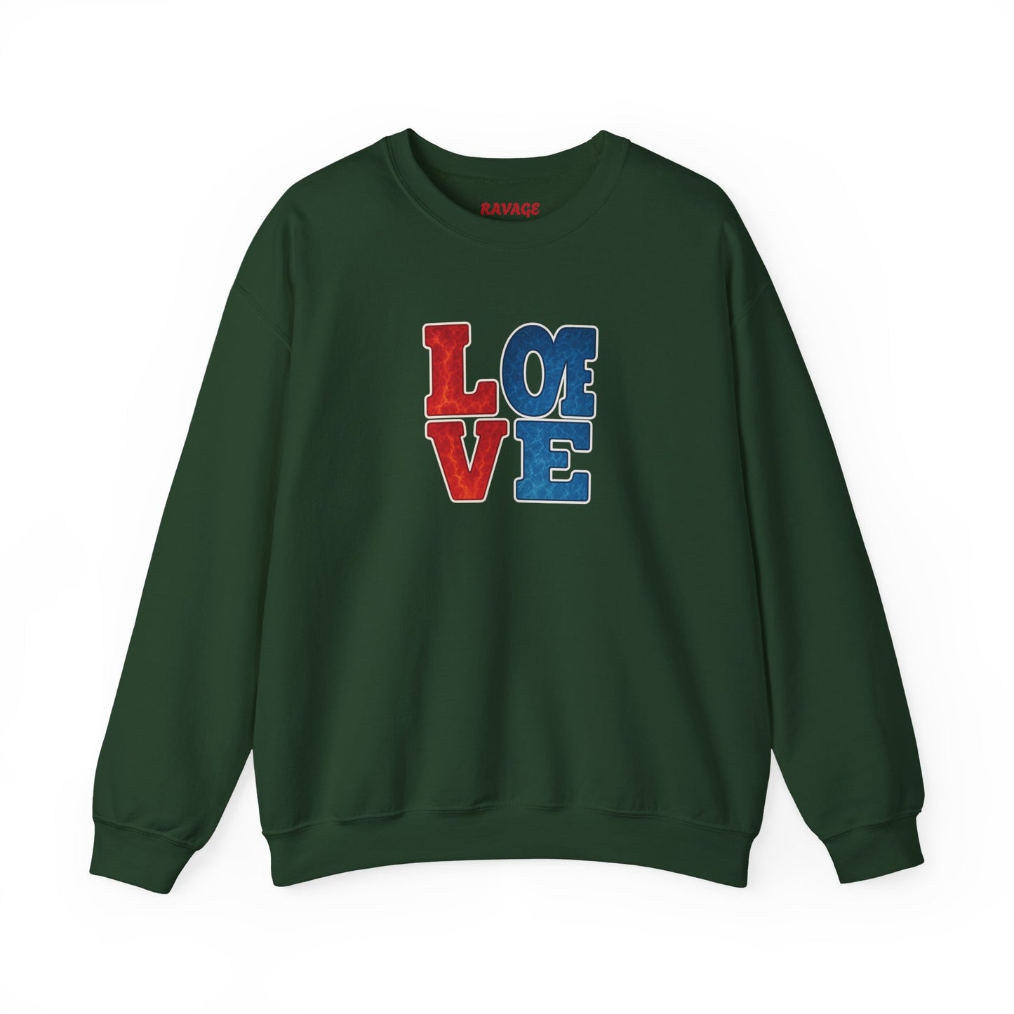 Patriotic Love Sweatshirt | Unisex Crewneck, Cozy Top for Celebrations, Gifts, Independence Day, Casual Style, Everyday Comfort