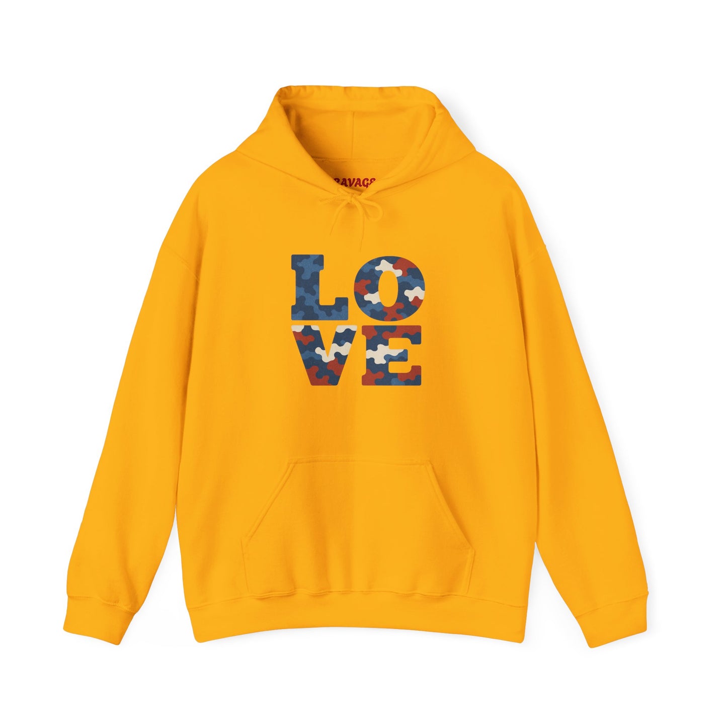 Unisex Hooded Sweatshirt with 'LOVE' Design - Cozy Gift for Friends, Valentine's Day, Casual Wear, Relaxation, Everyday Use